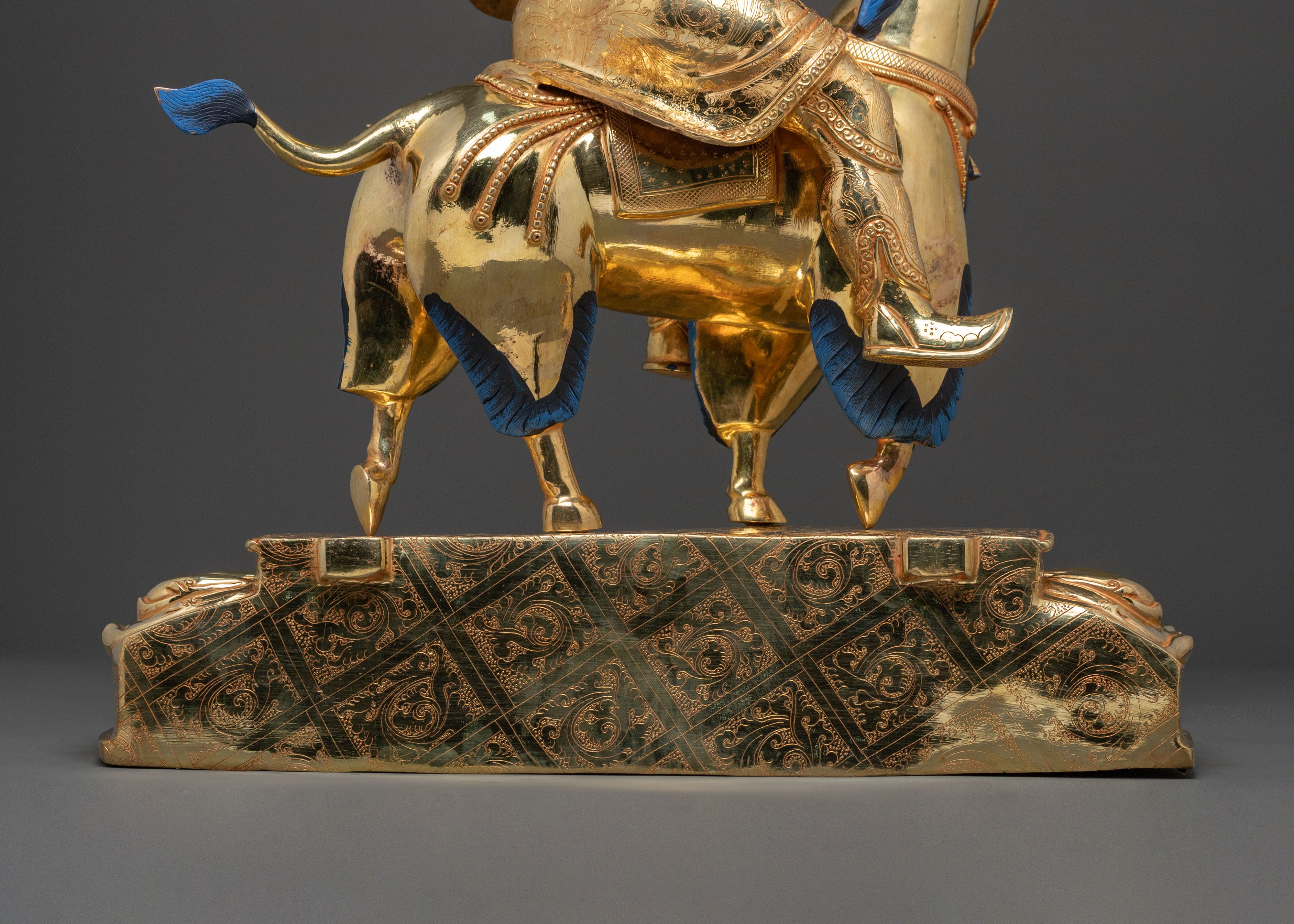 Damchen Garwai Nagpo Sacred Statue | Protector Deity