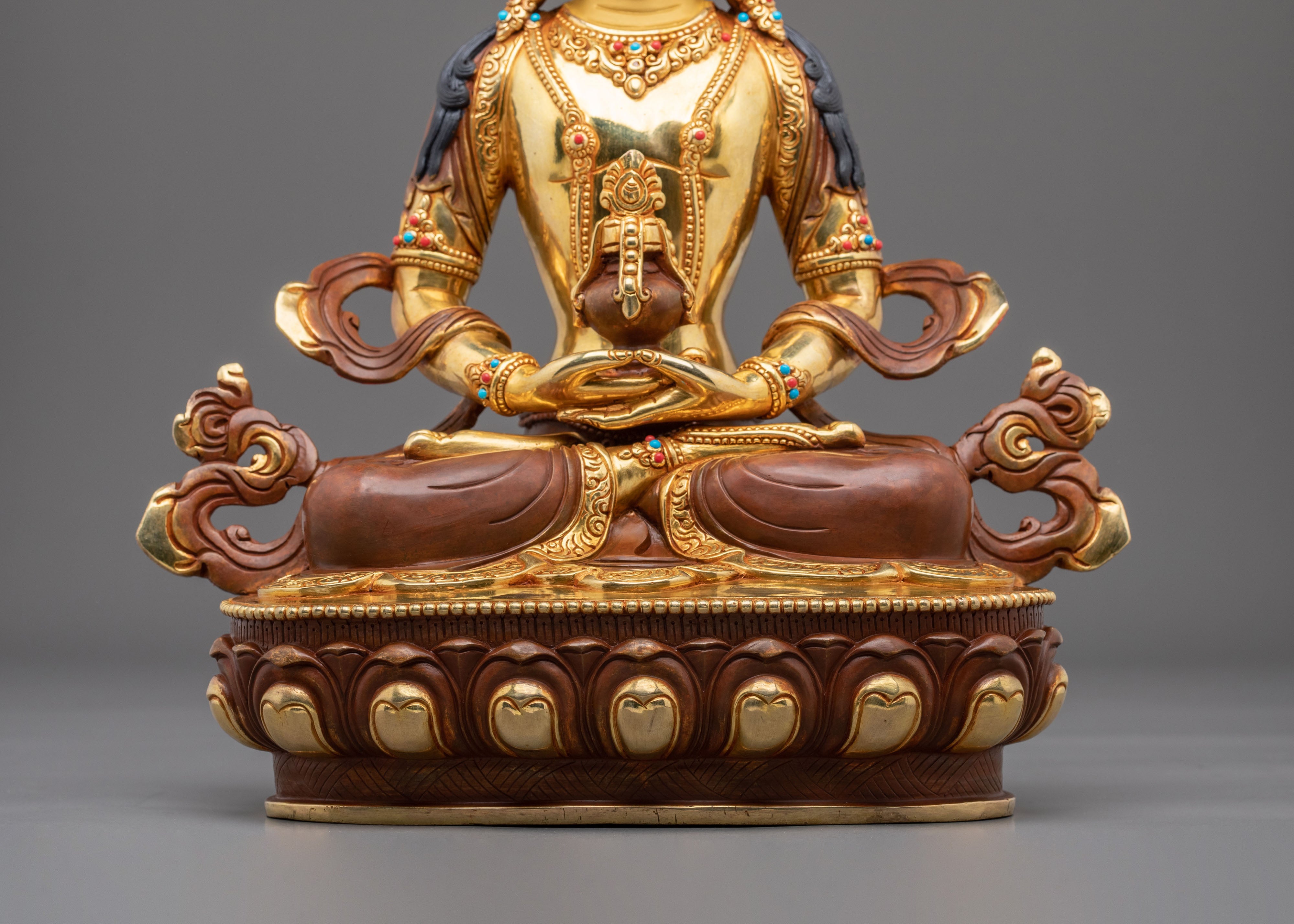 Traditional Amitayus Sculpture | Tibetan Buddhist Altar Art