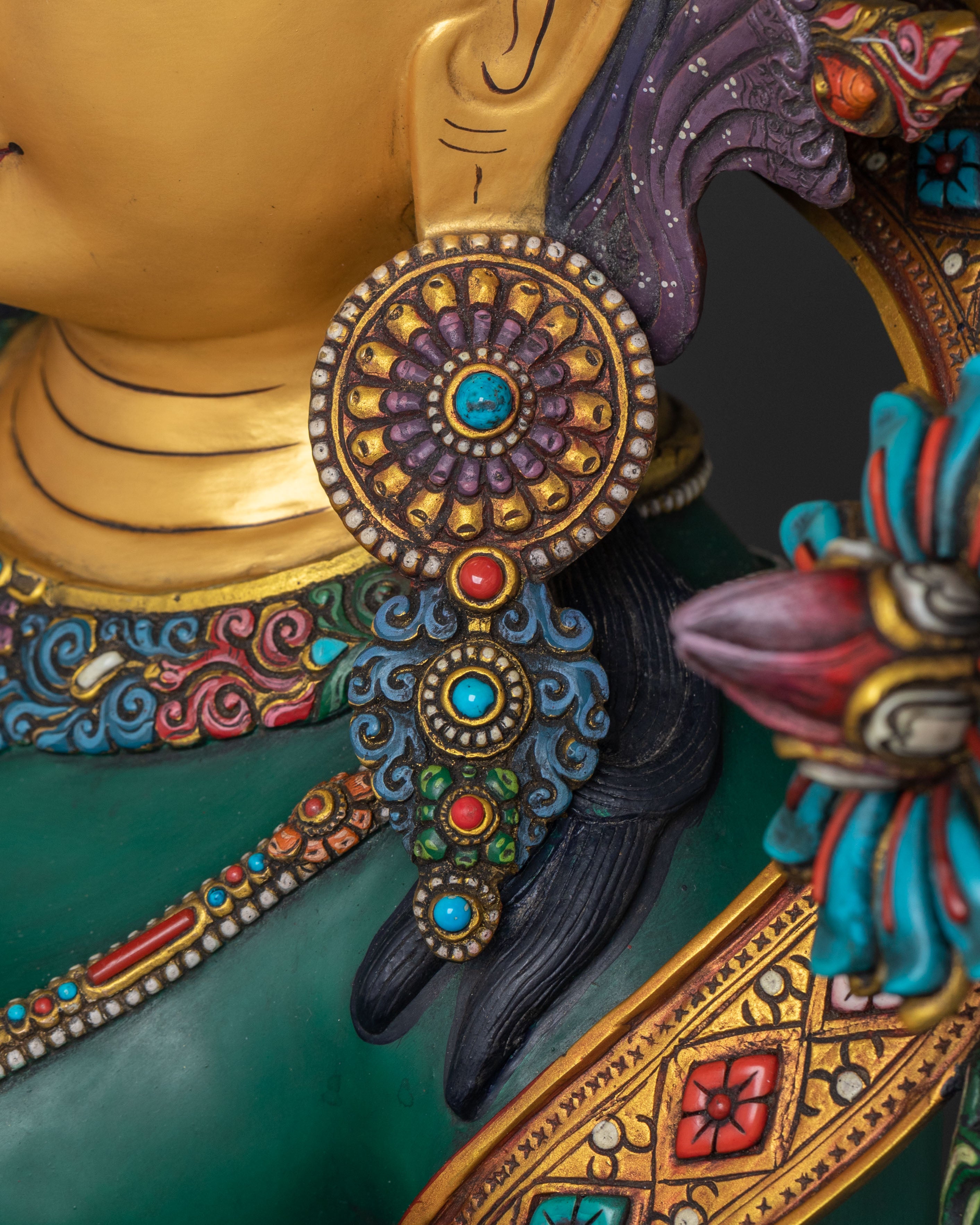 Protection Sculpture of Green Tara | Swift Liberator and Compassionate Goddess