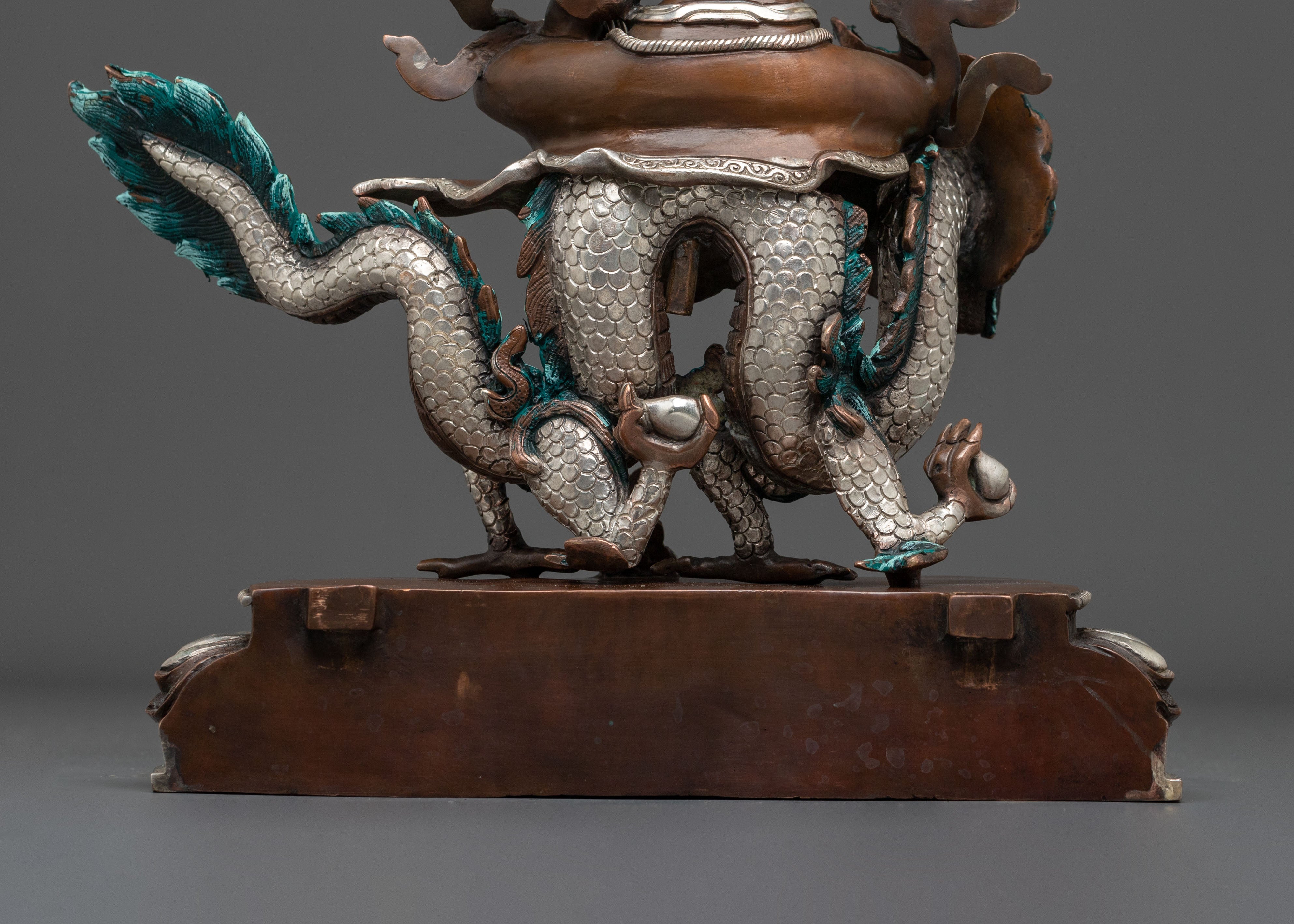 Sacred Statue of White Dzambhala: Deity of Wealth and Compassion