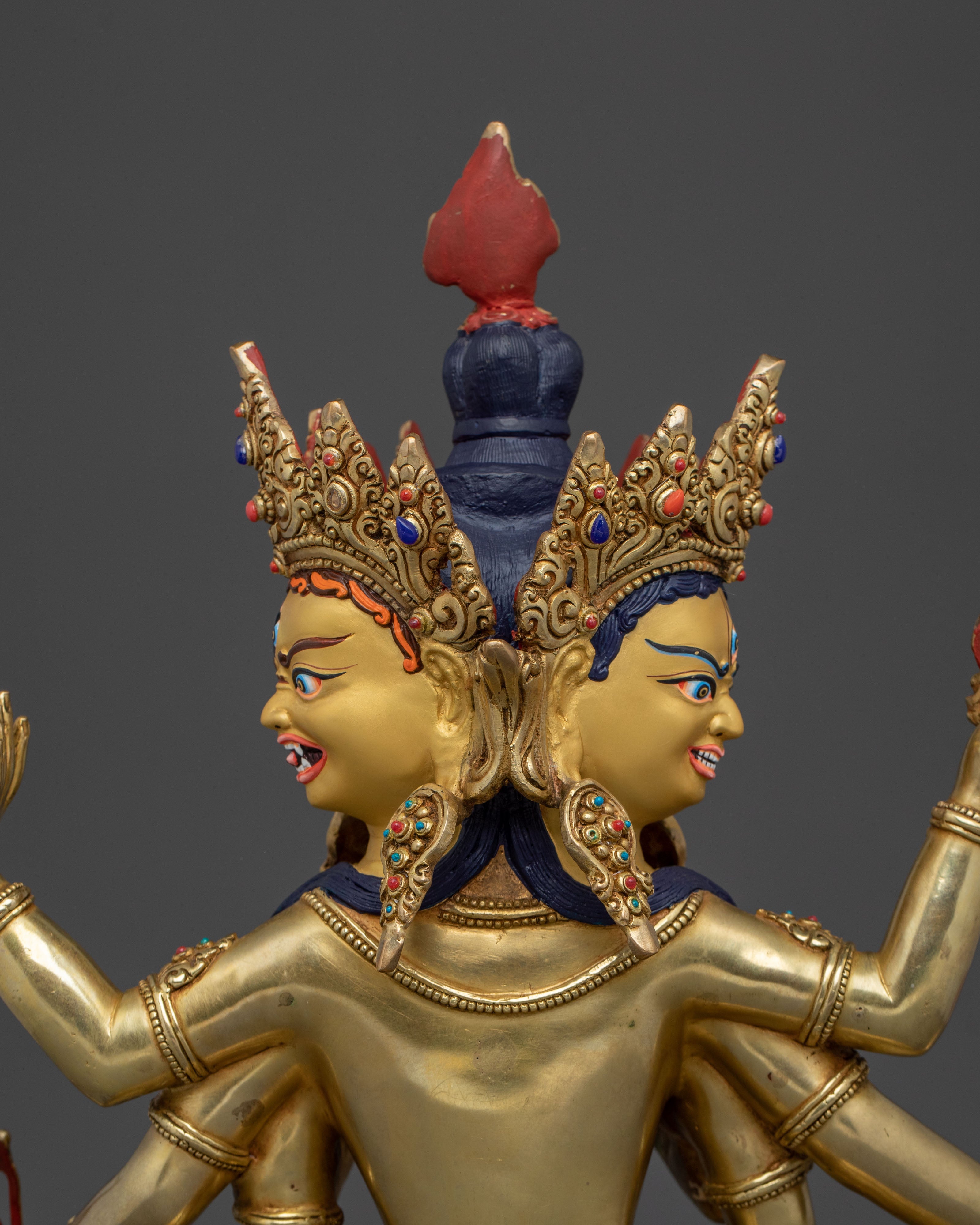 Namgyalma Three Faced Deity Sculpture
