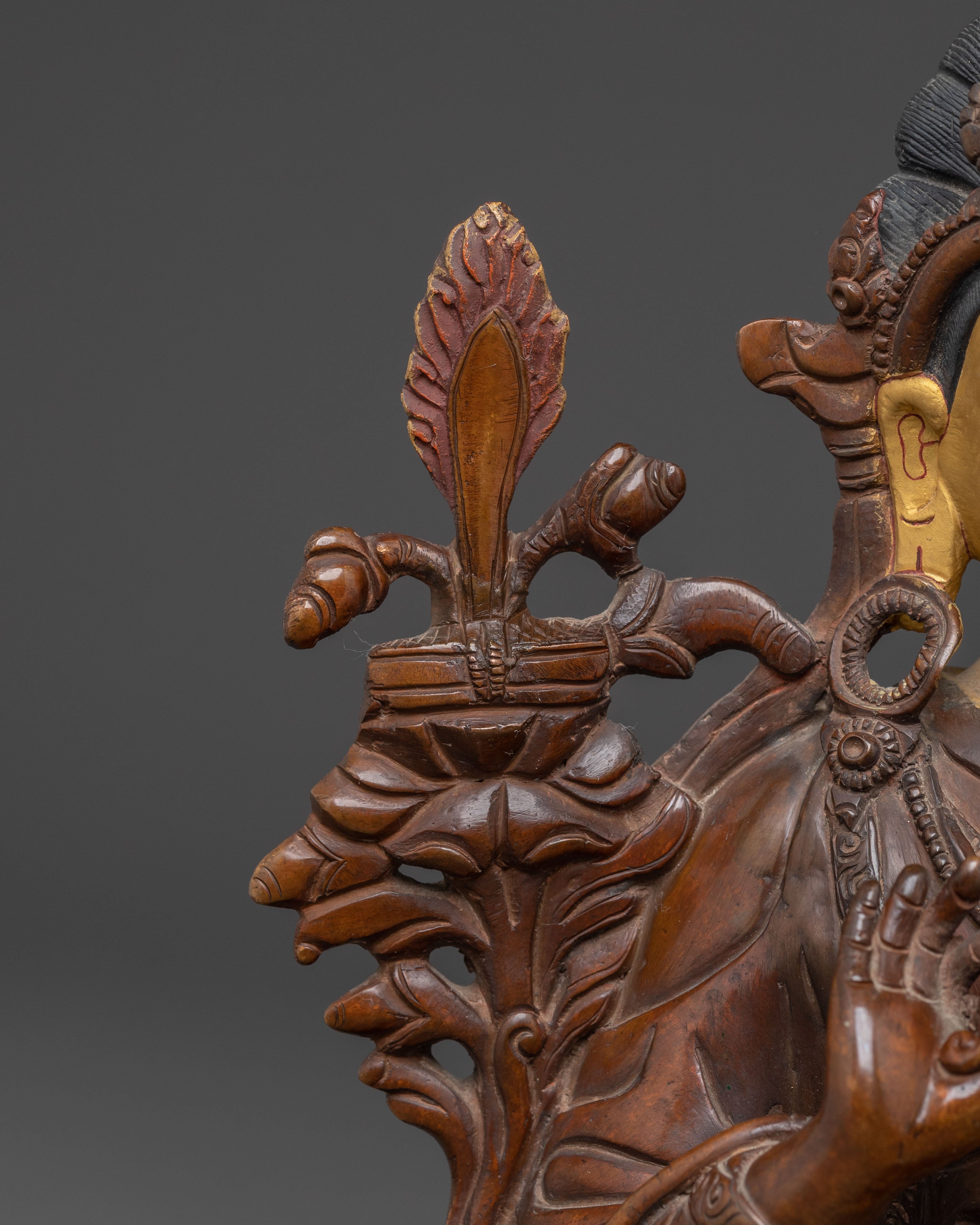 Tibetan Bodhisattva Statue – Oxidized Copper Masterpiece