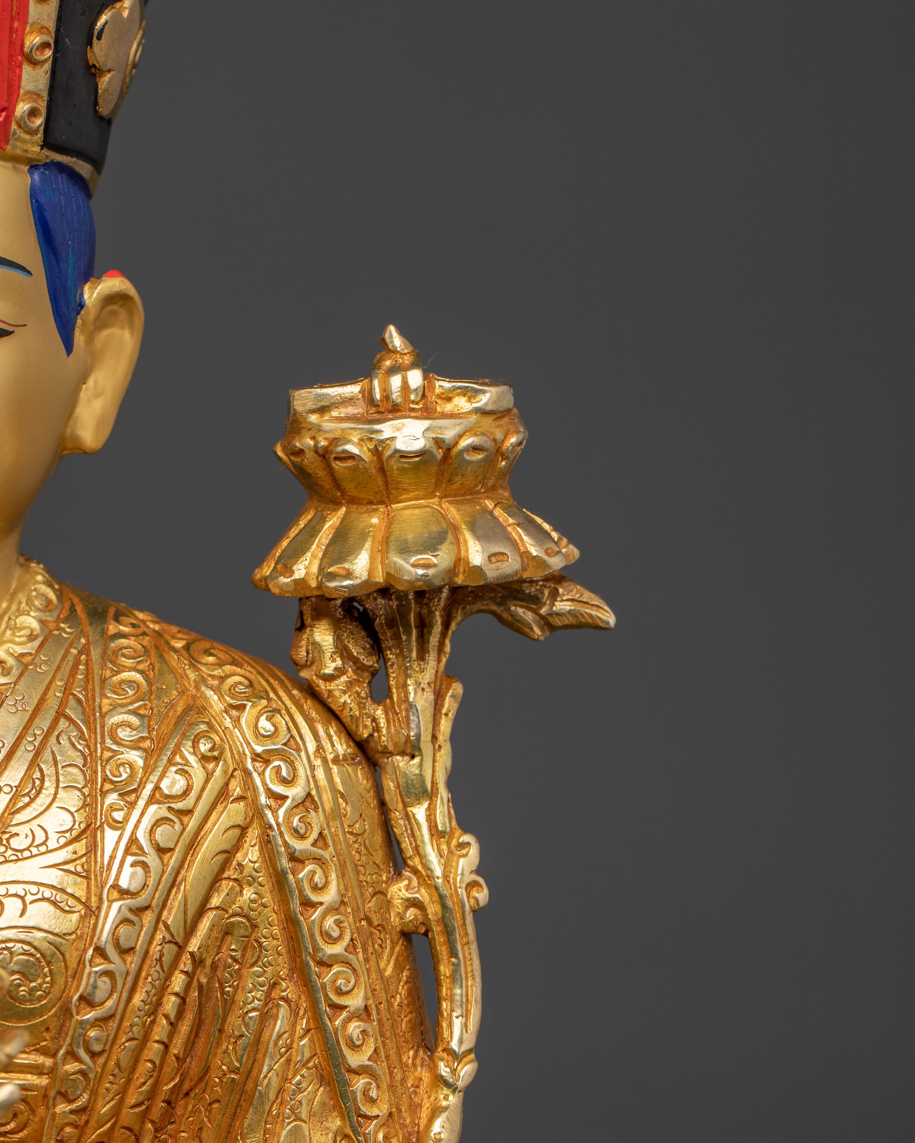 16th Karmapa Spiritual Statue – 24K Gold Gilded Copper