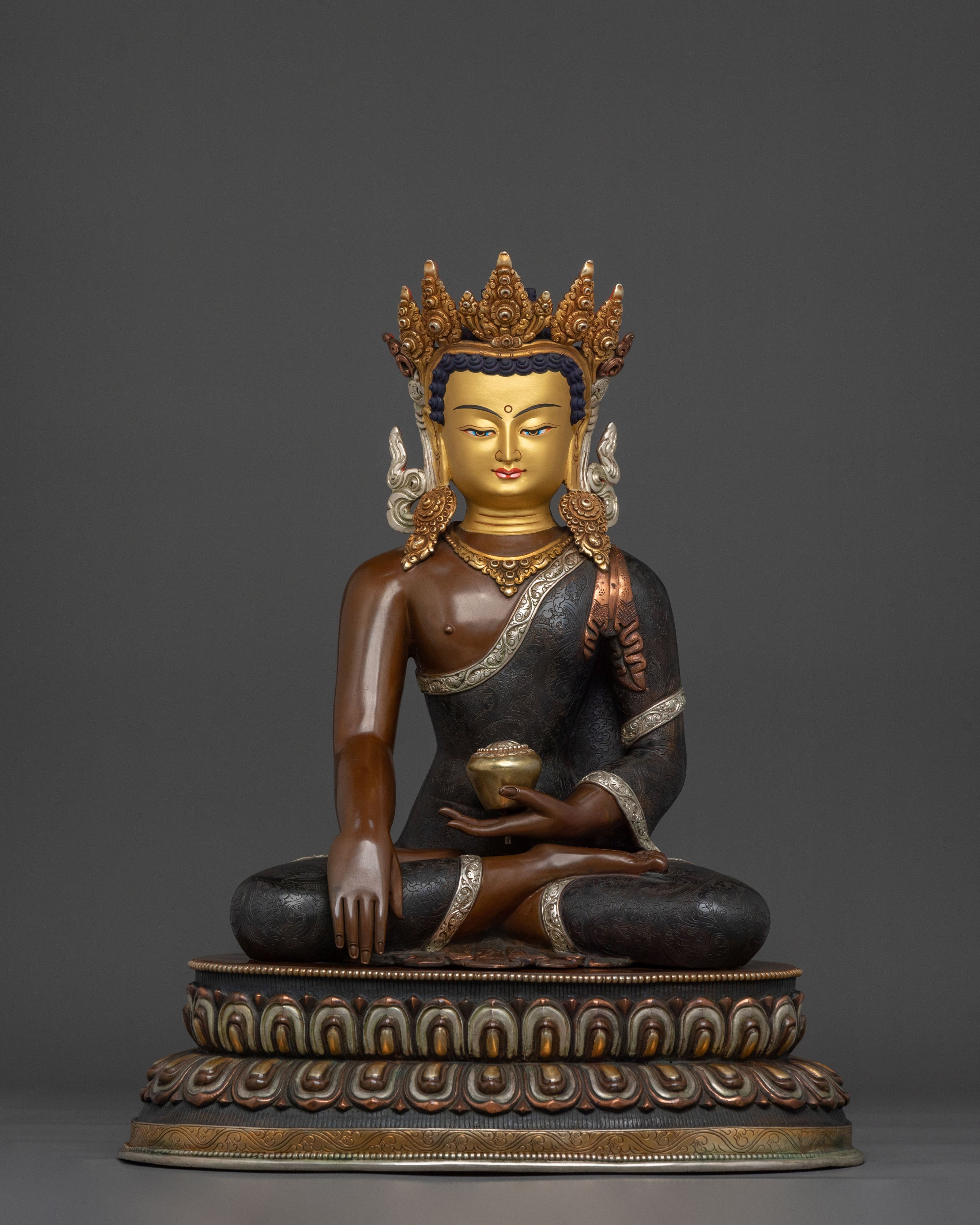 Hand Carved Sacred Shakyamuni Buddha Statue