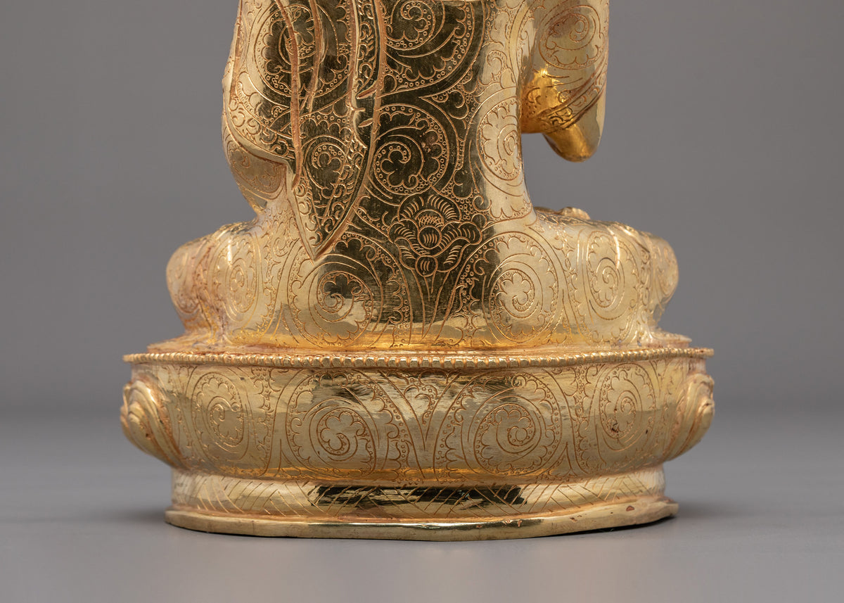 Amogasiddhi Buddha | 24K Gold Gilded Copper Statue