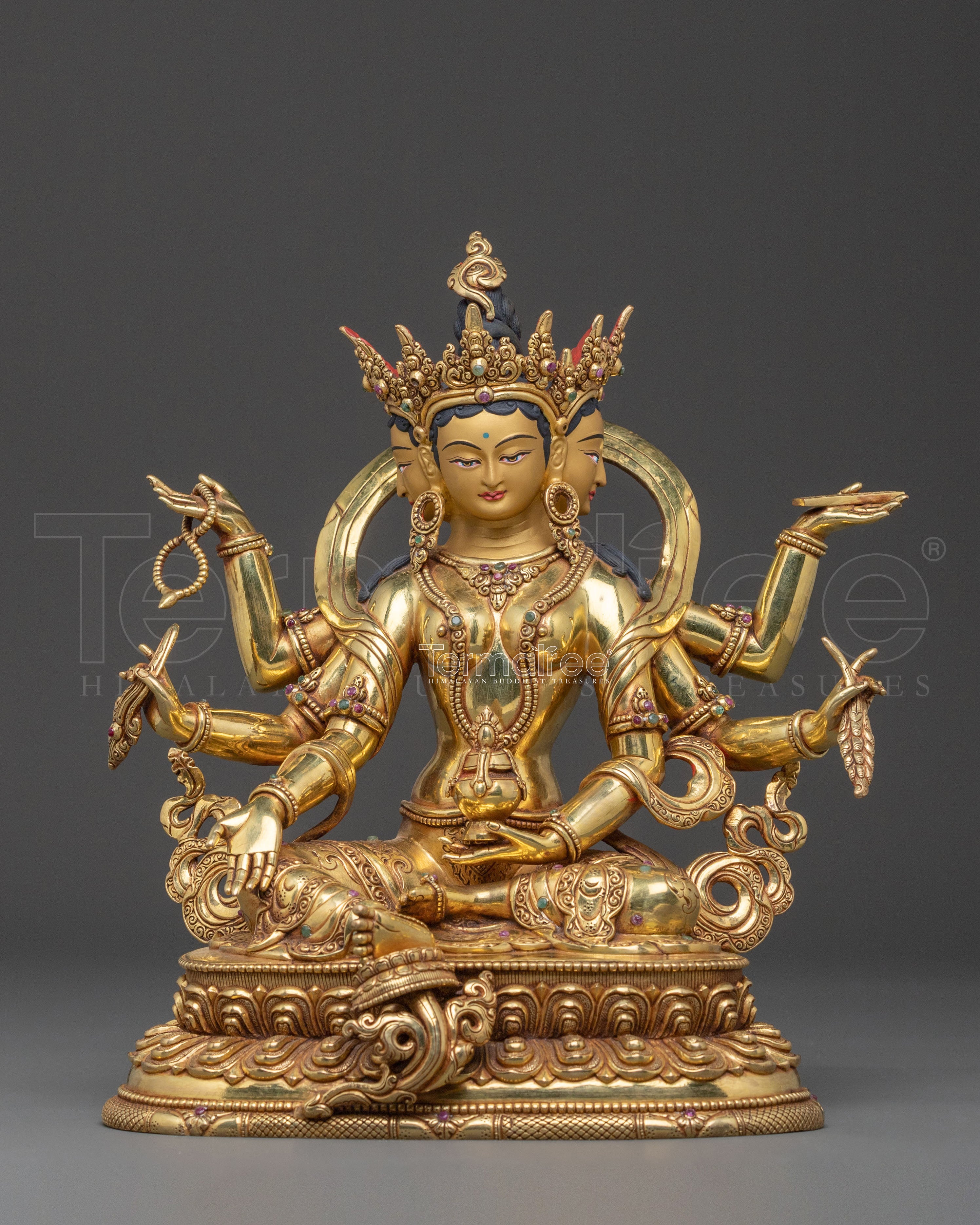 Handcrafted Vasudhara Statue: Goddess of Wealth