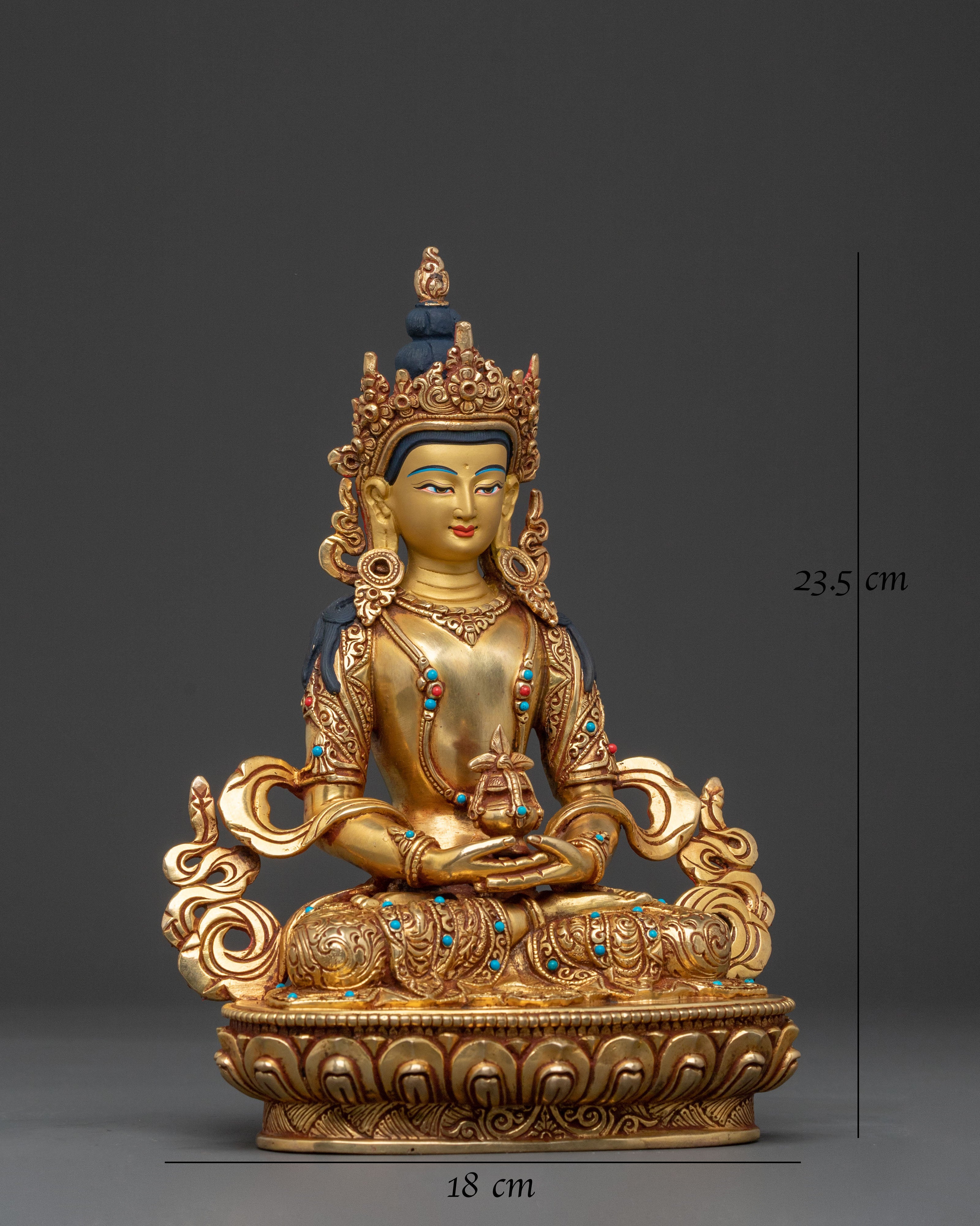 Handcrafted Amitayus Sculpture | Long Life Deity