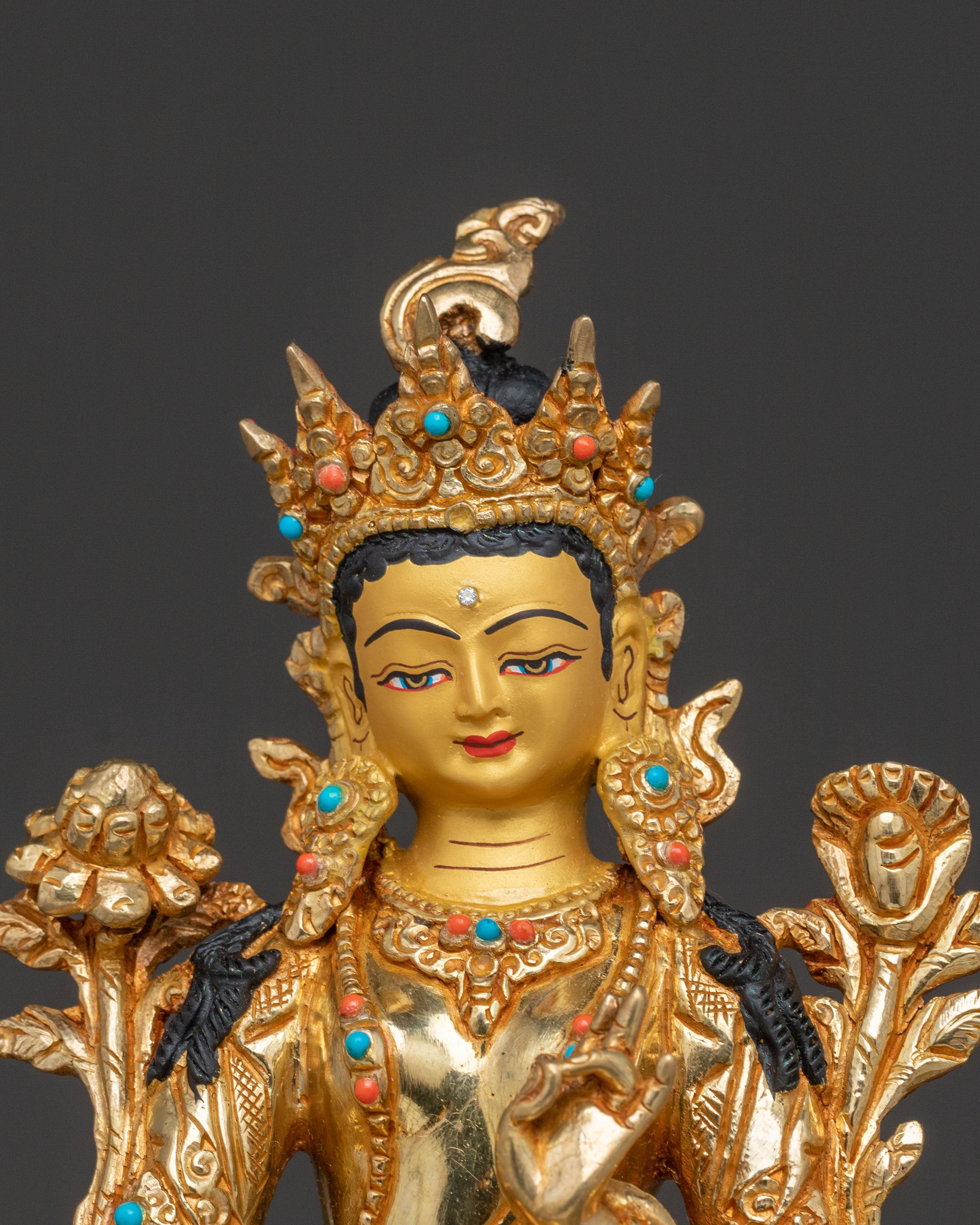 A Radiant 21 Tara Divine Statue Set