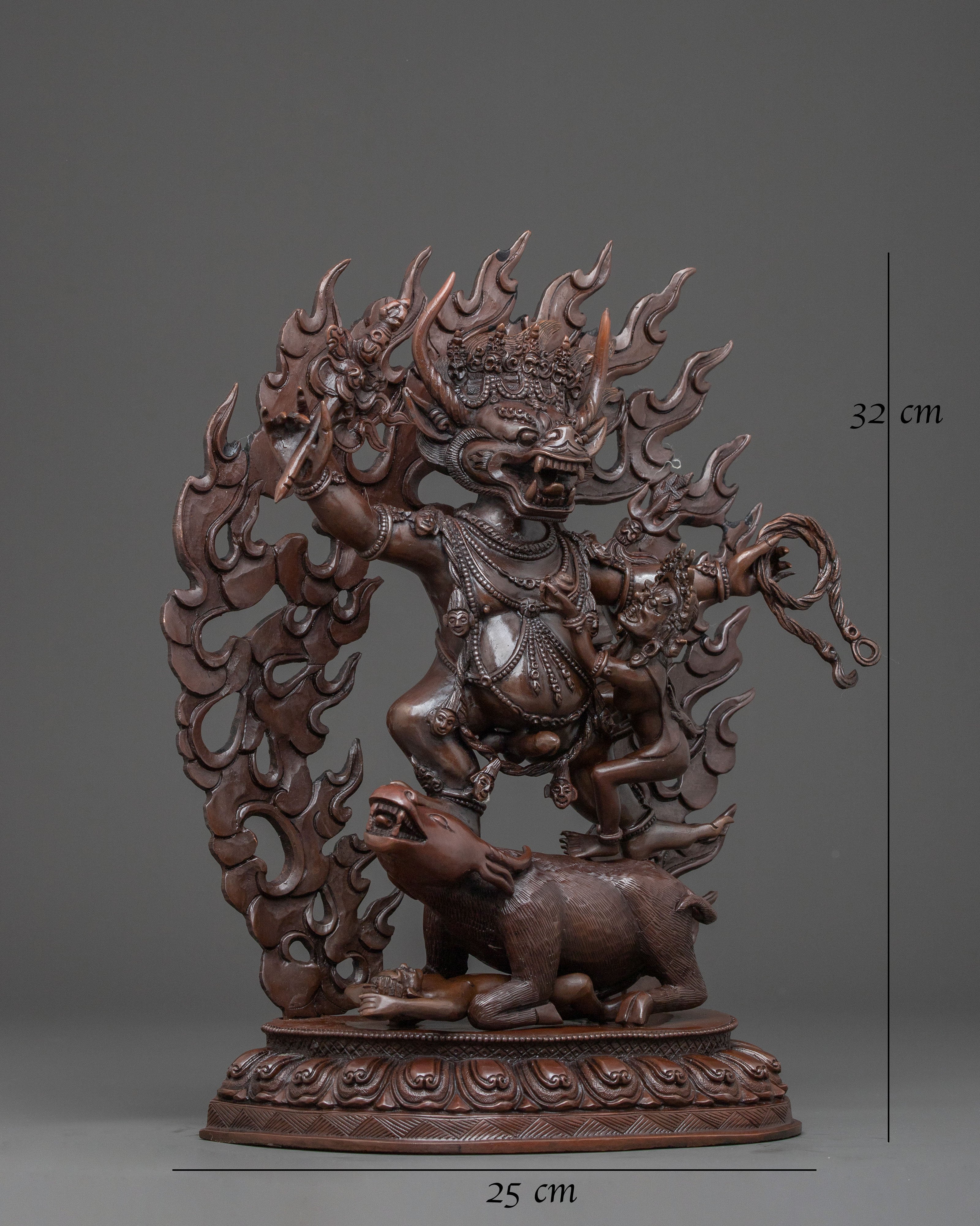Protector Deity Yama Dharmaraja Statue | Home Decor