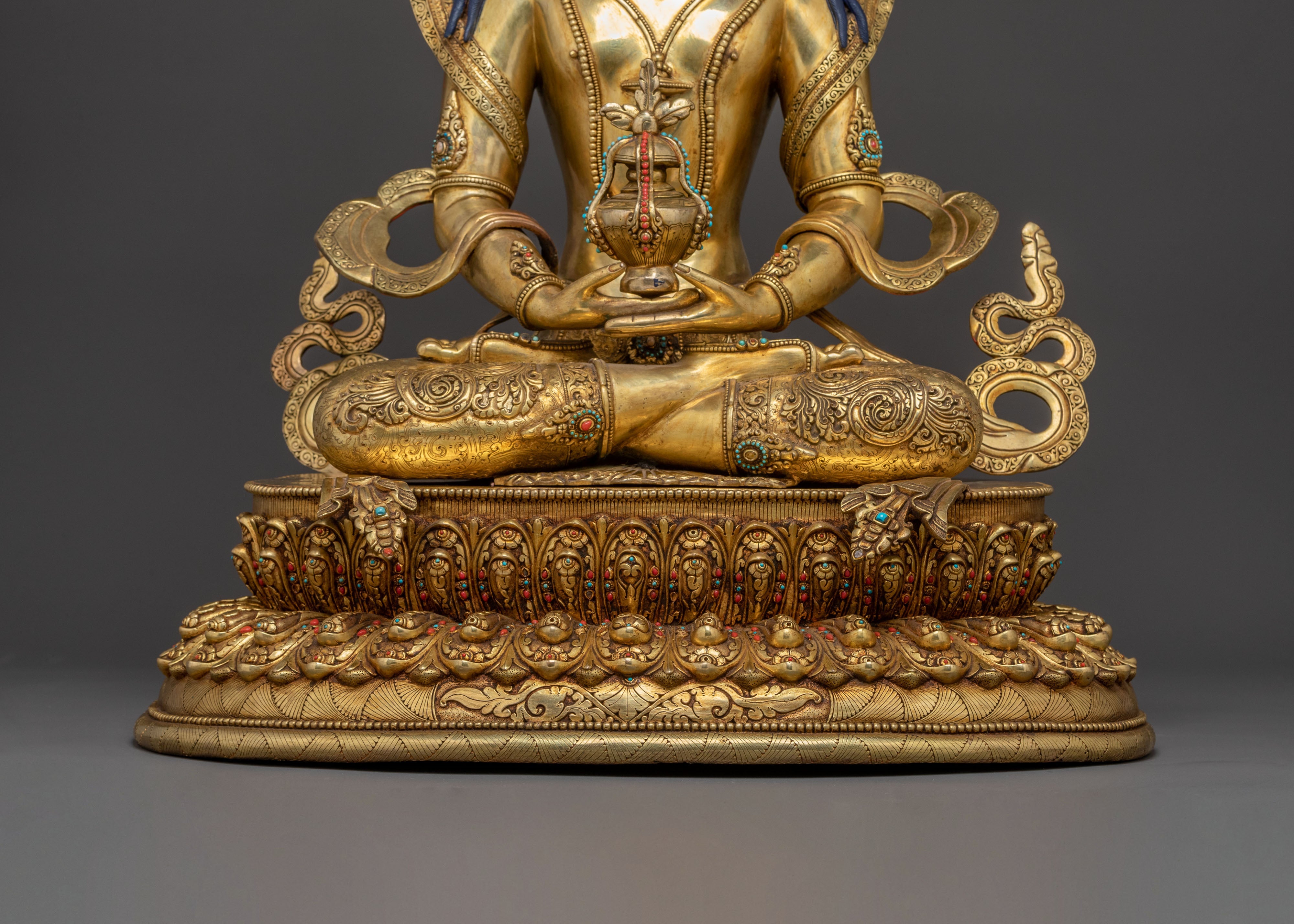 Amitayus Buddha Statue: 24K Gold Gilded | Symbol of Longevity