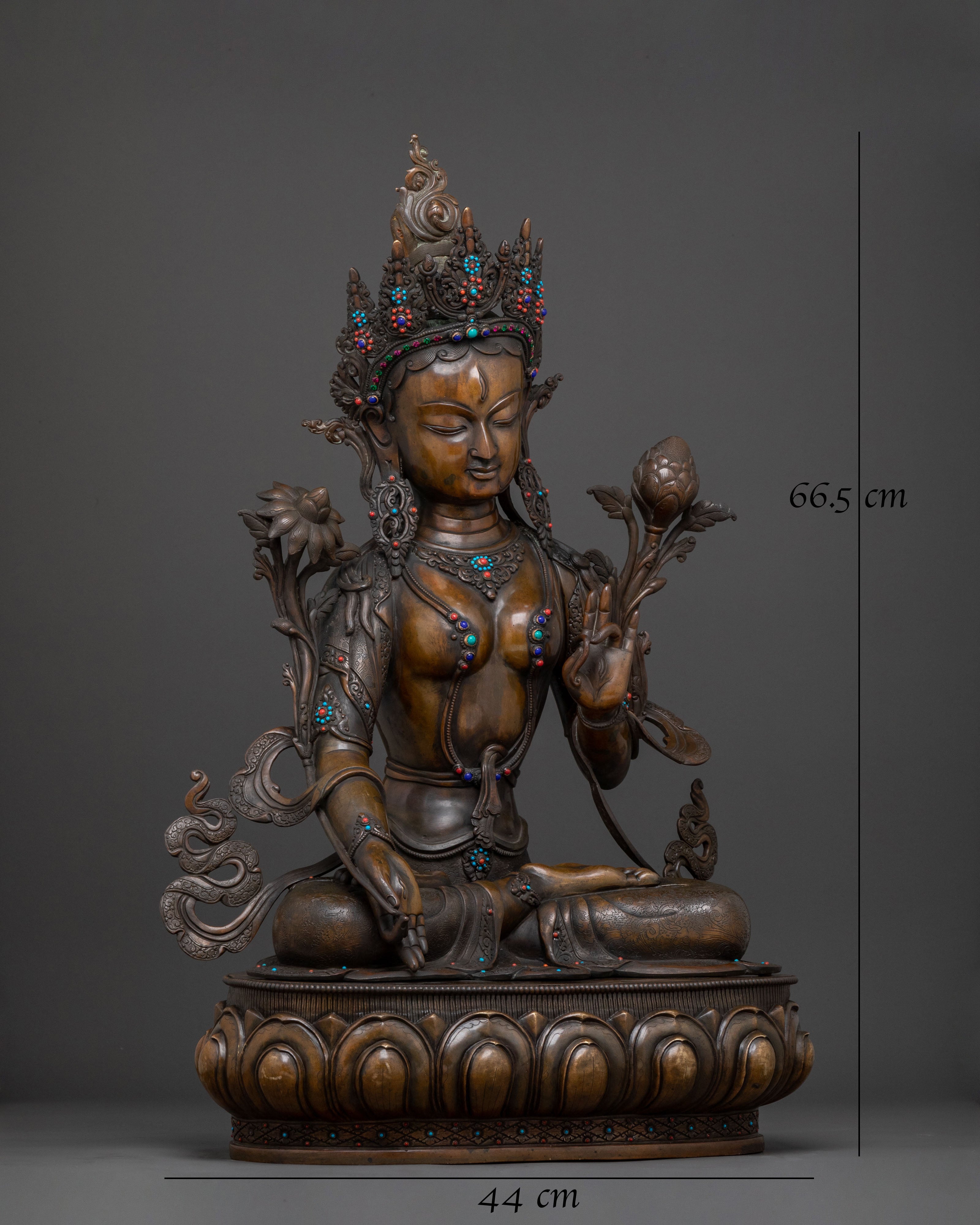 Compassion Goddess White Tara Statue | Sacred Icon