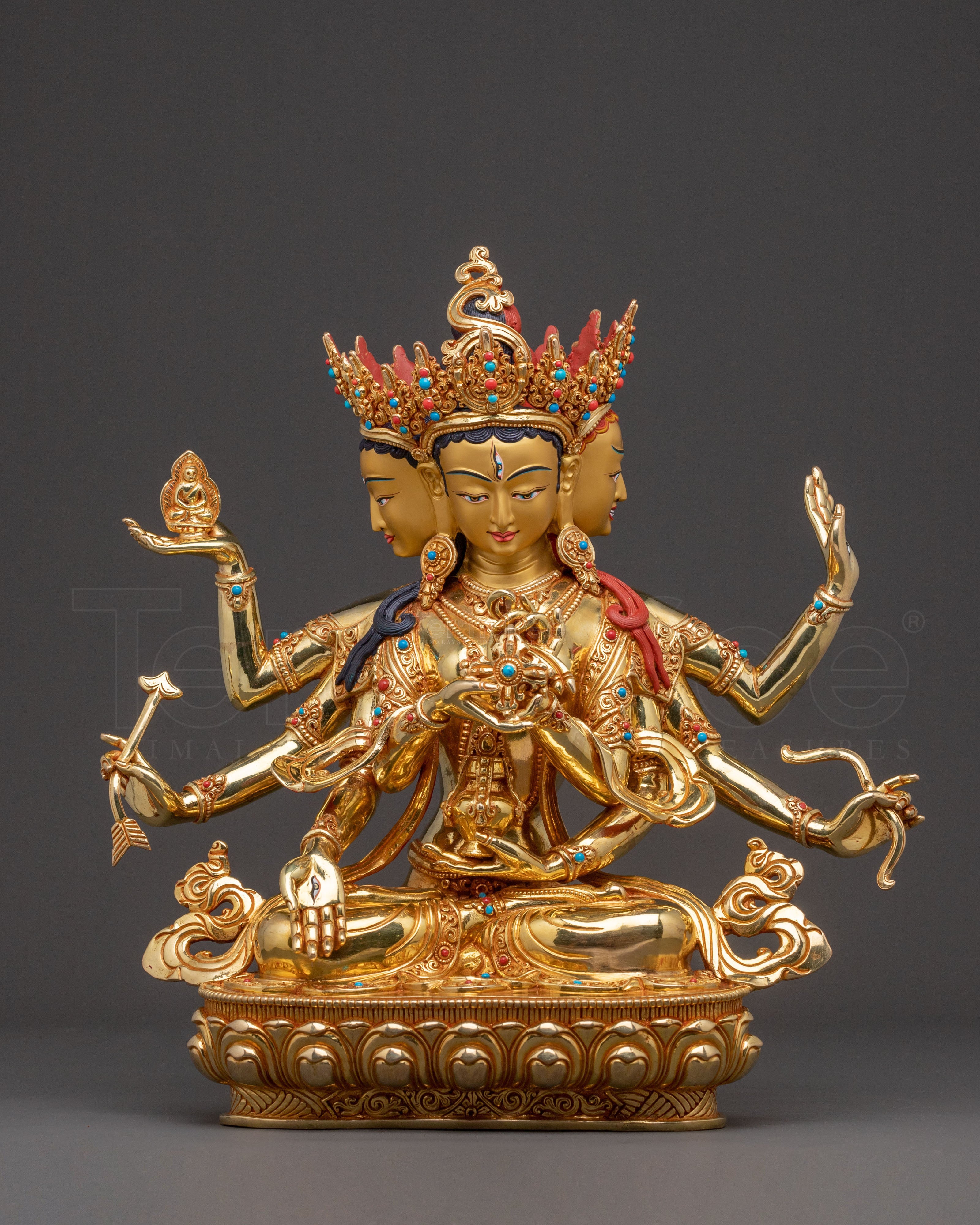 Namgyalma Copper Handcrafted Statue | 24K Gold Gilded Statue