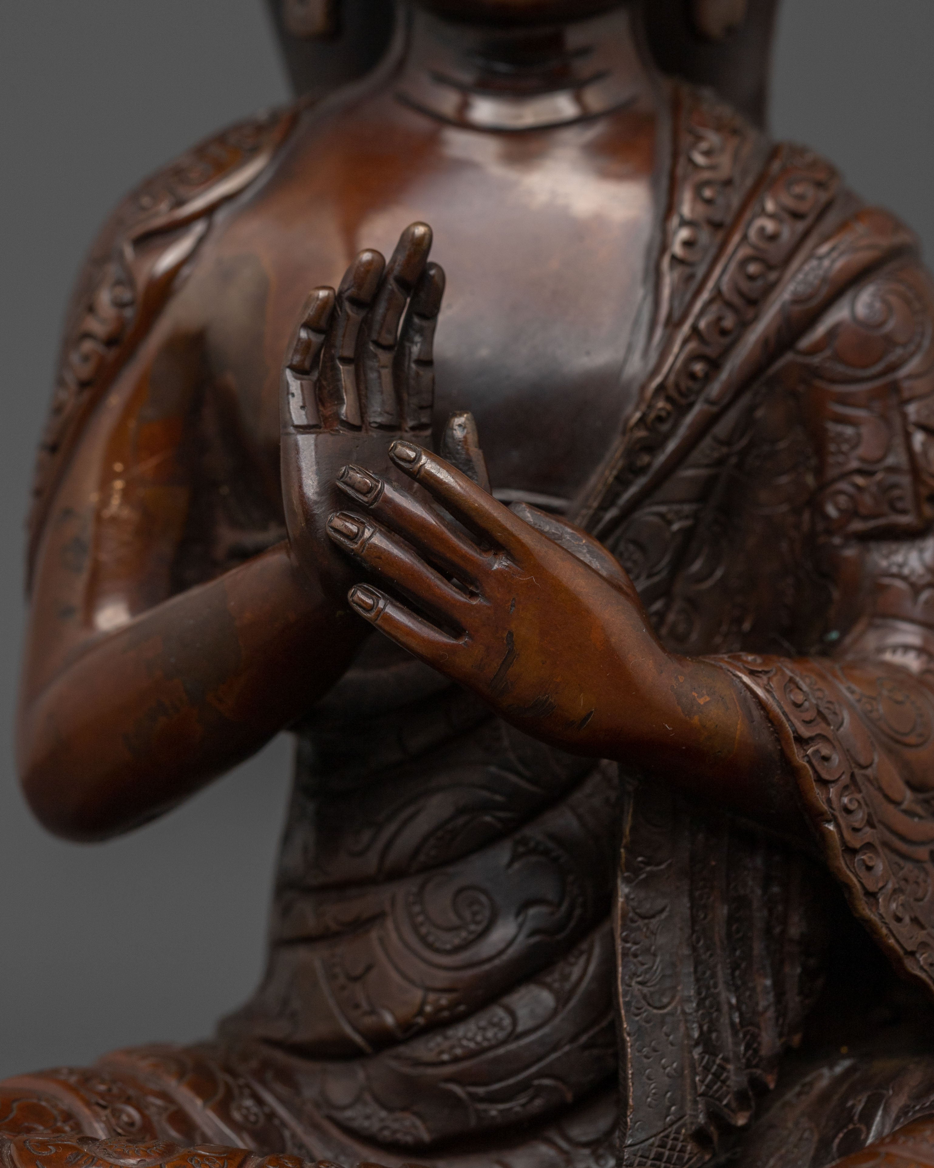 Nagarjuna Sculpture | Oxidized Copper Finish