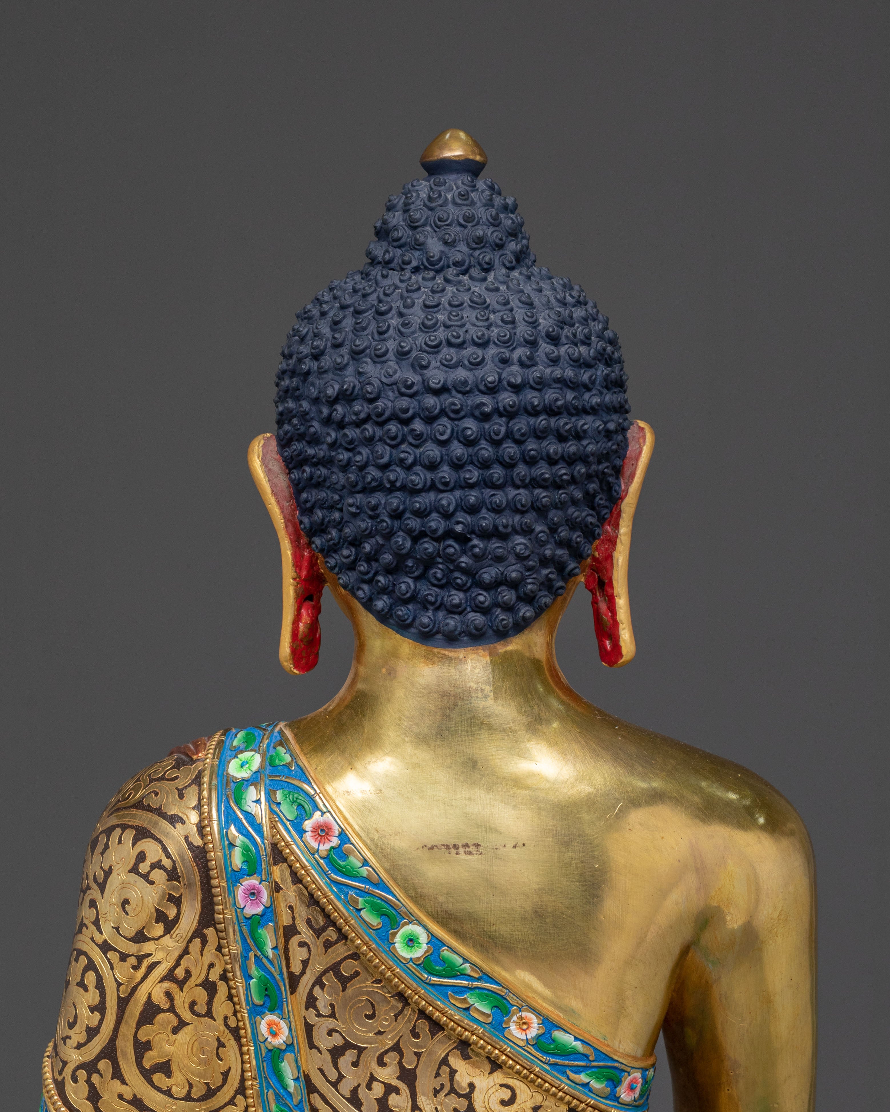 Shakyamuni Buddha Sacred Statue on Throne | Home Decor