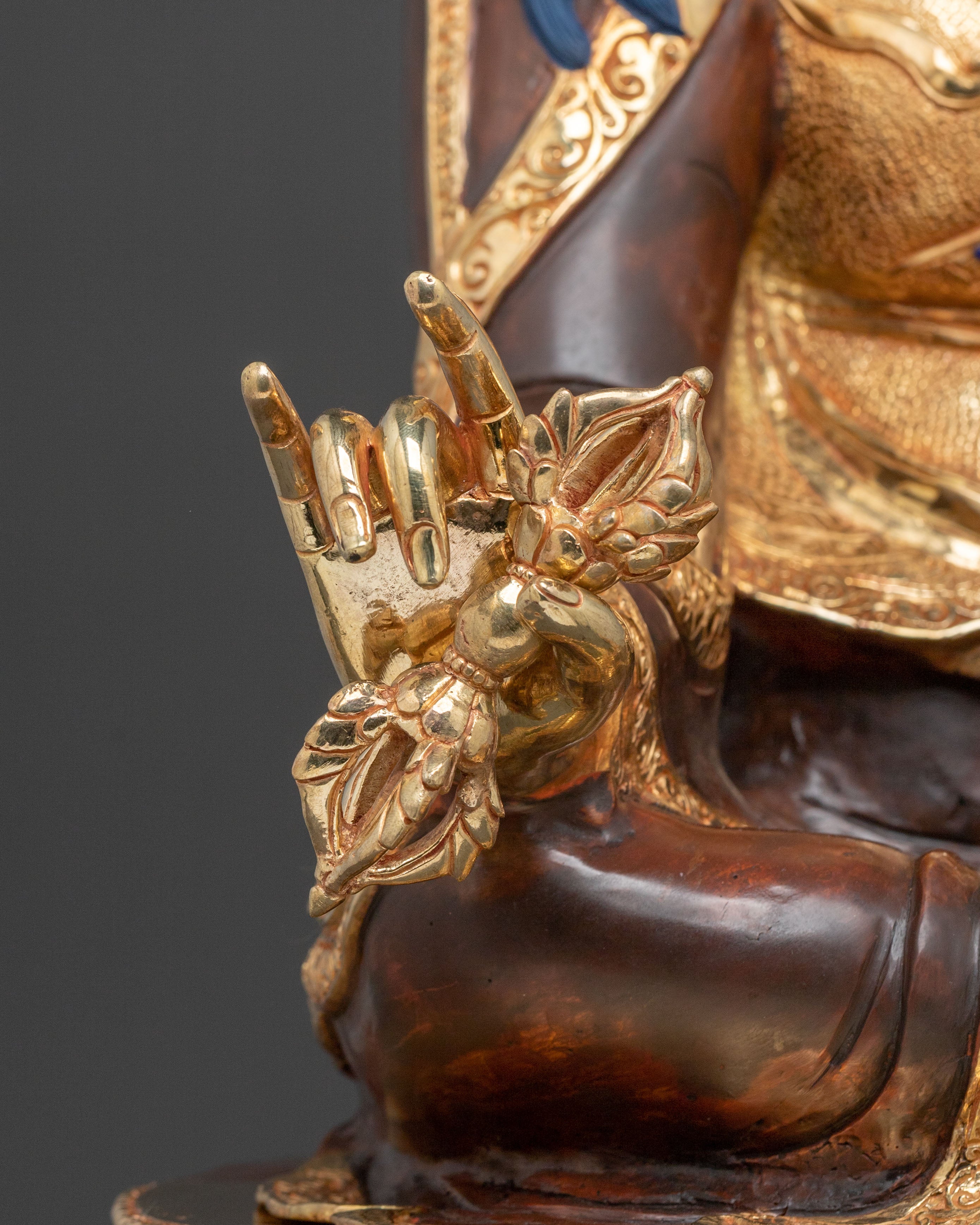 Guru Rinpoche Sacred Protector Statue | Tibetan Buddhist Altar Decor