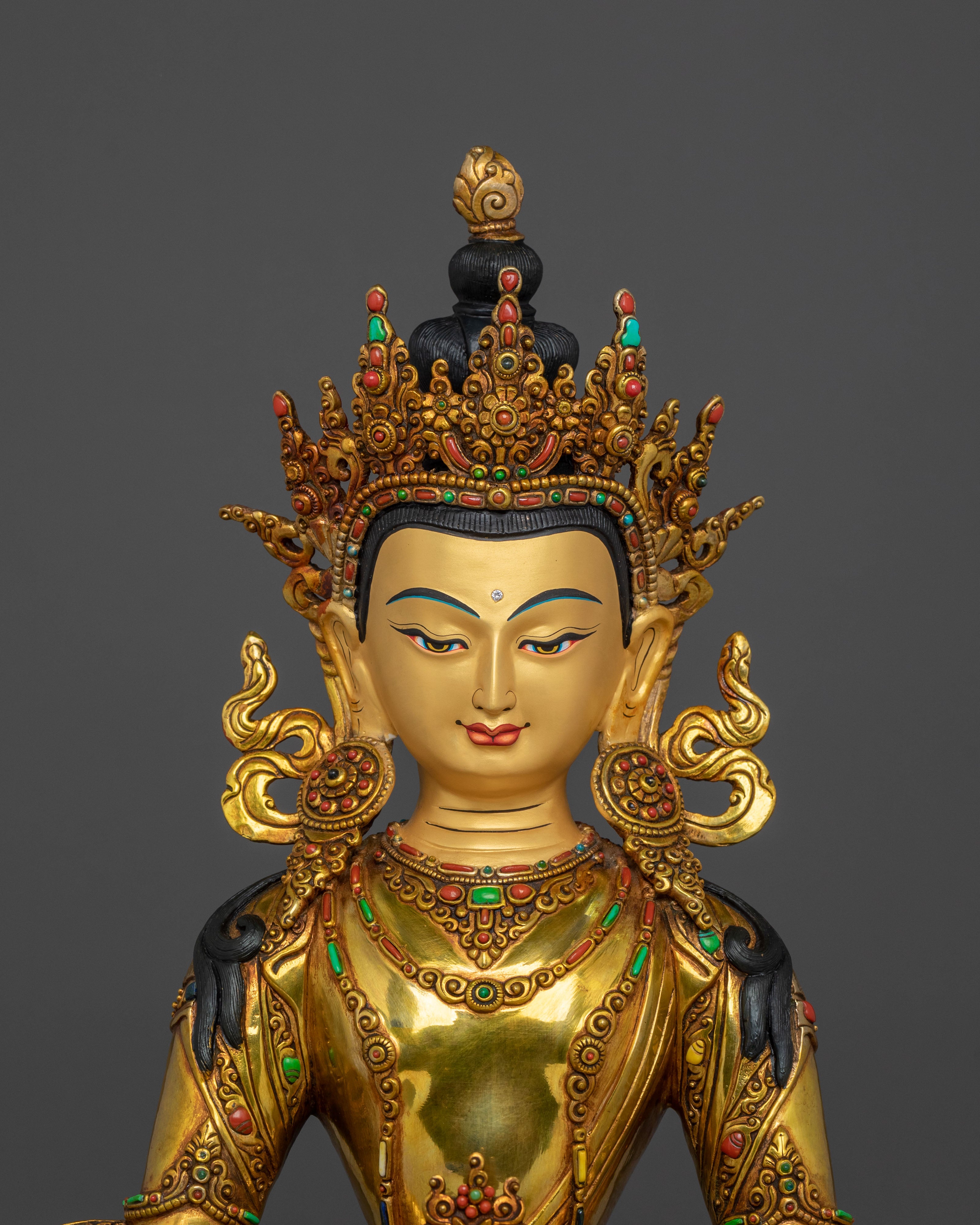 Long Life Deity Amitayus Sacred Statue | Himalayan Altar Decor