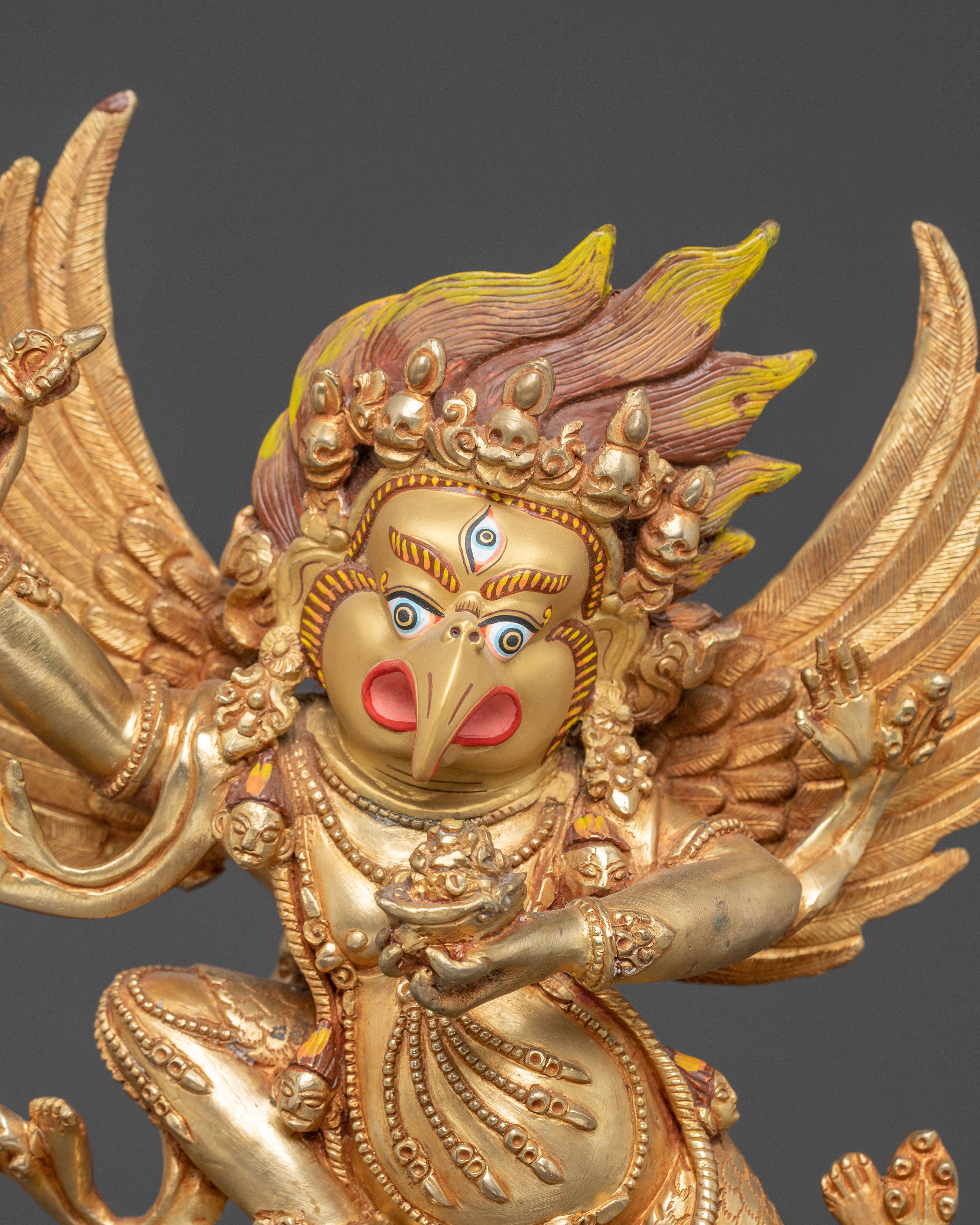 Golden Handmade Statue of Garuda | Divine Protector