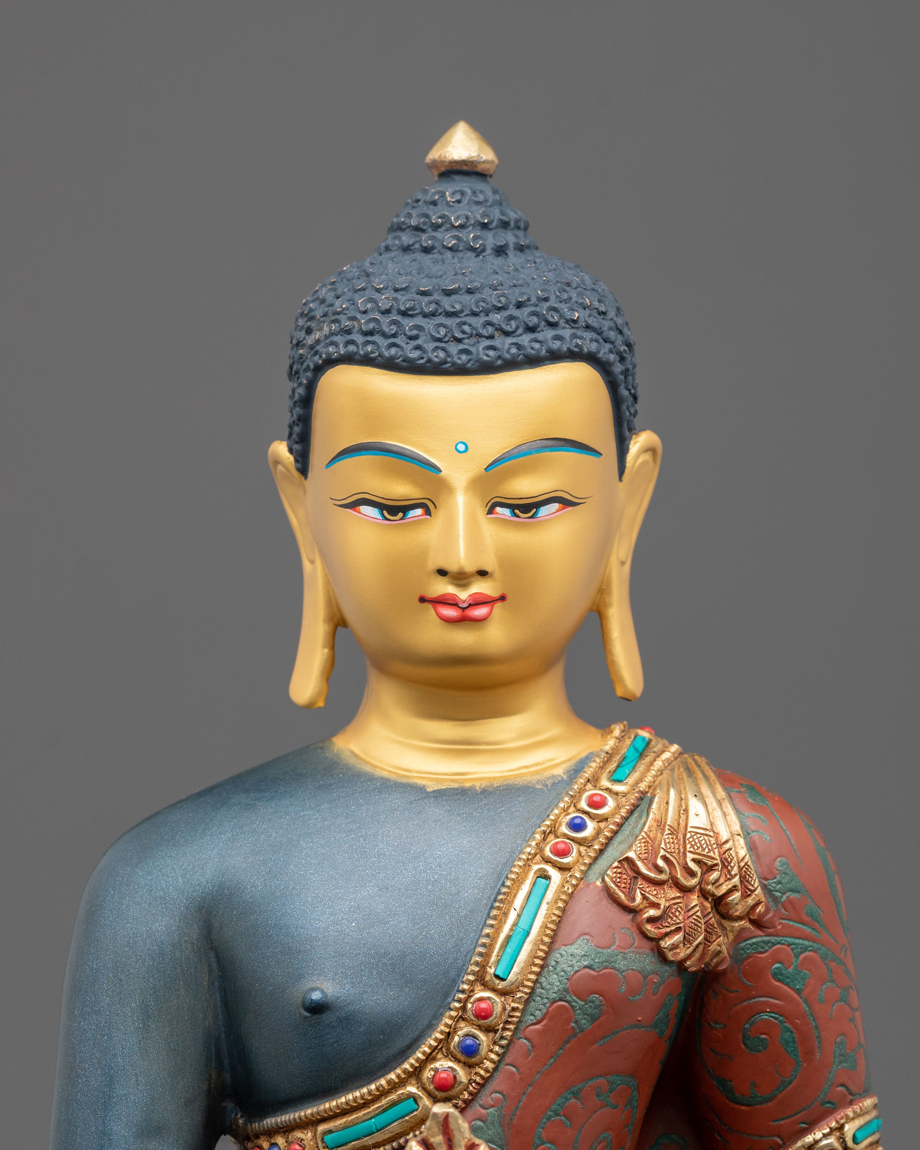 Bhaiṣajyaguru Statue | 24K Gold Gilded Figurine