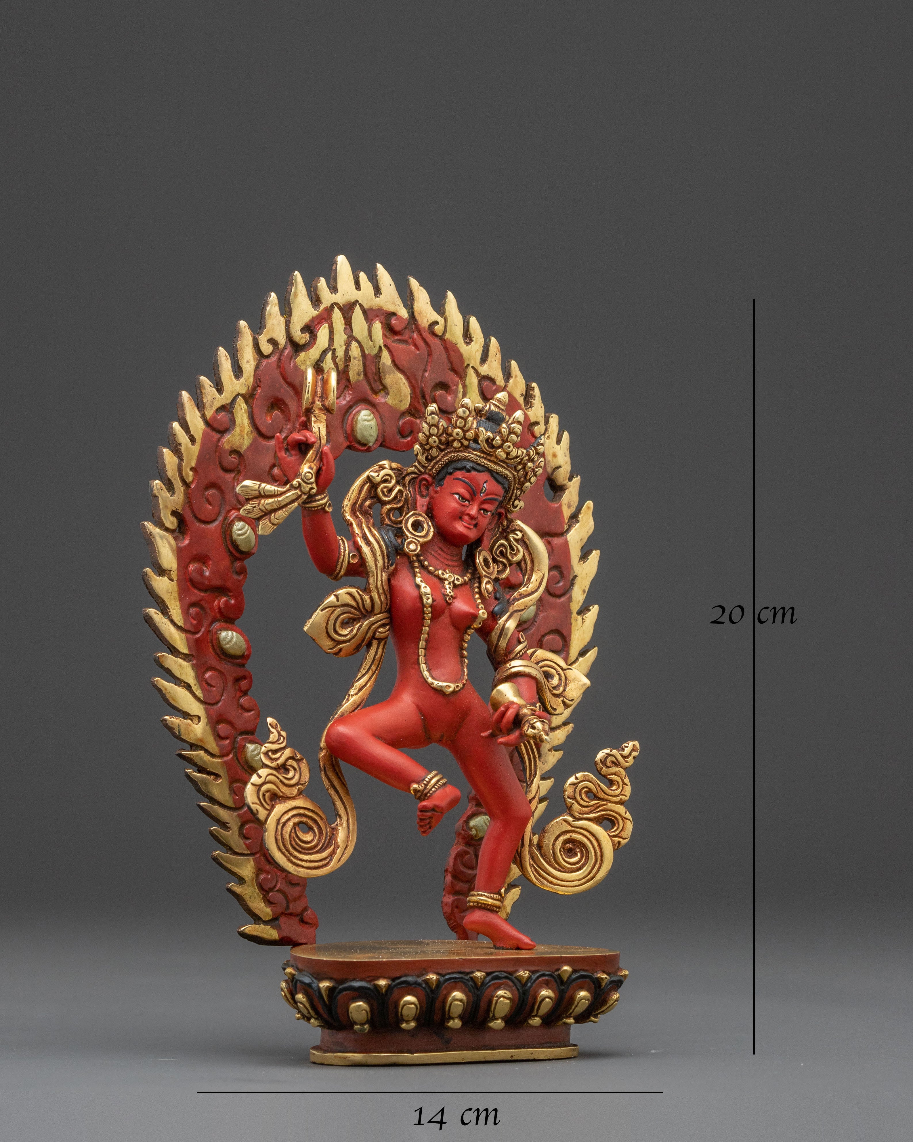 Spiritual Statue of Machig Labdron – Hand-Painted Silver Plating Statue