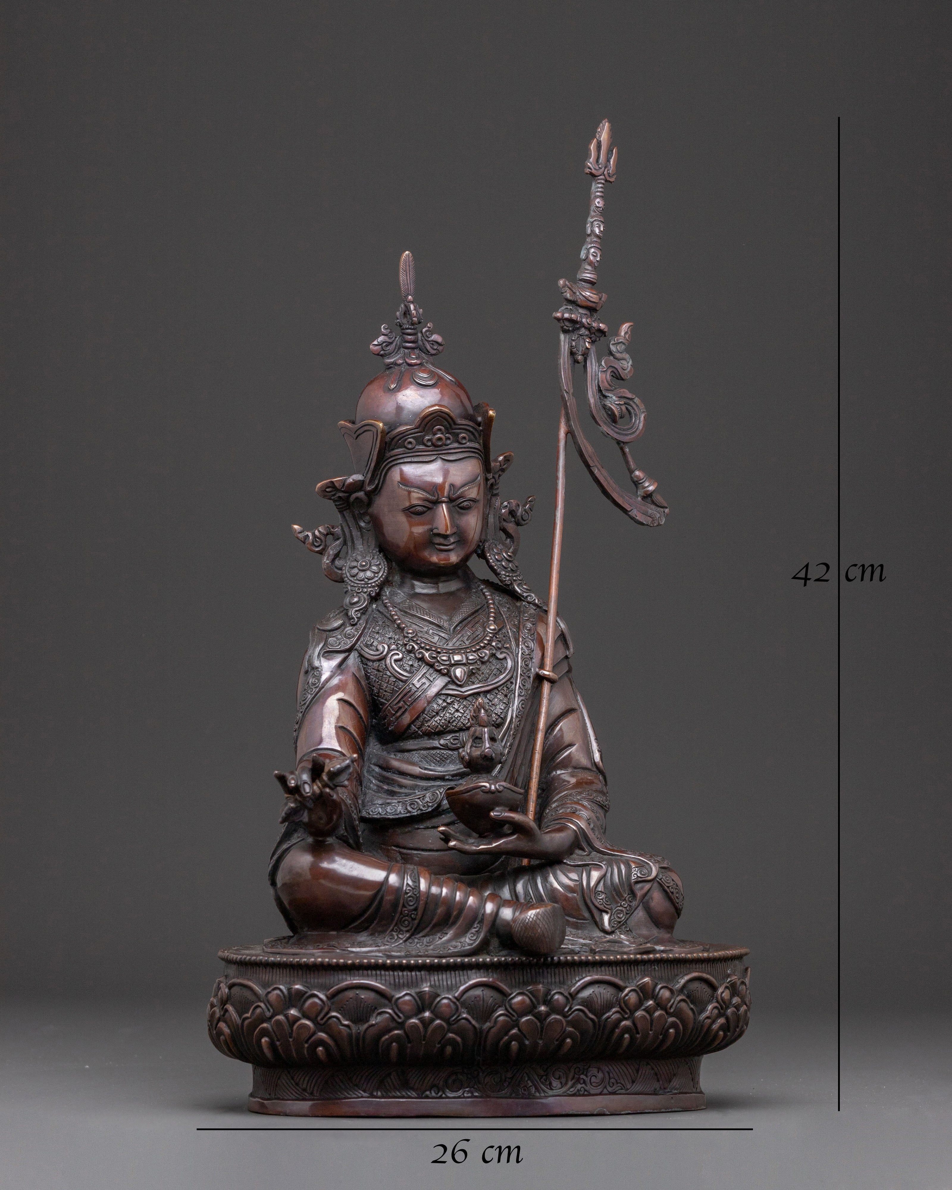 Guru Rinpoche Blessing Statue | Oxidized Copper