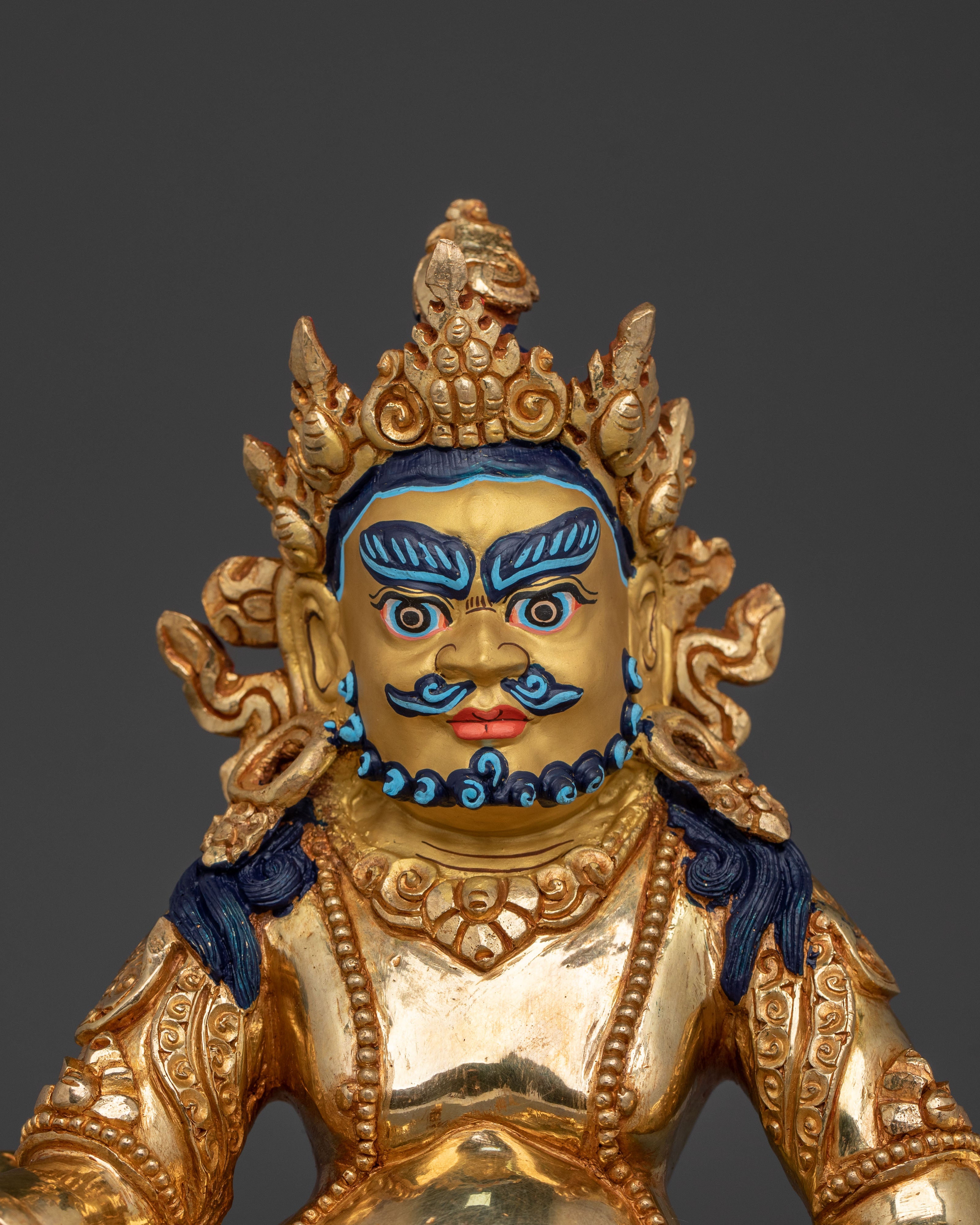 Dzambhala Spiritual Decor Statue | Tibetan Wealth Deity Sculpture