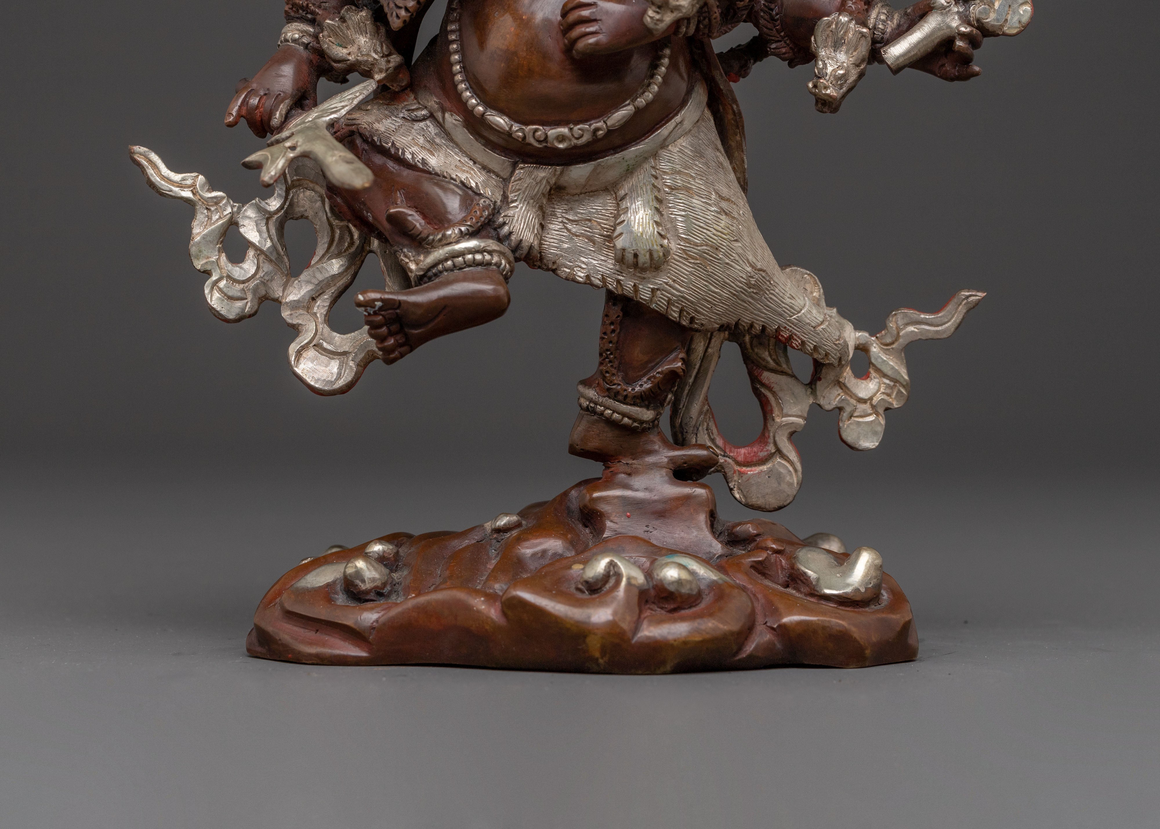 Uchusma Wrathful Deity Statue – Oxidized Copper
