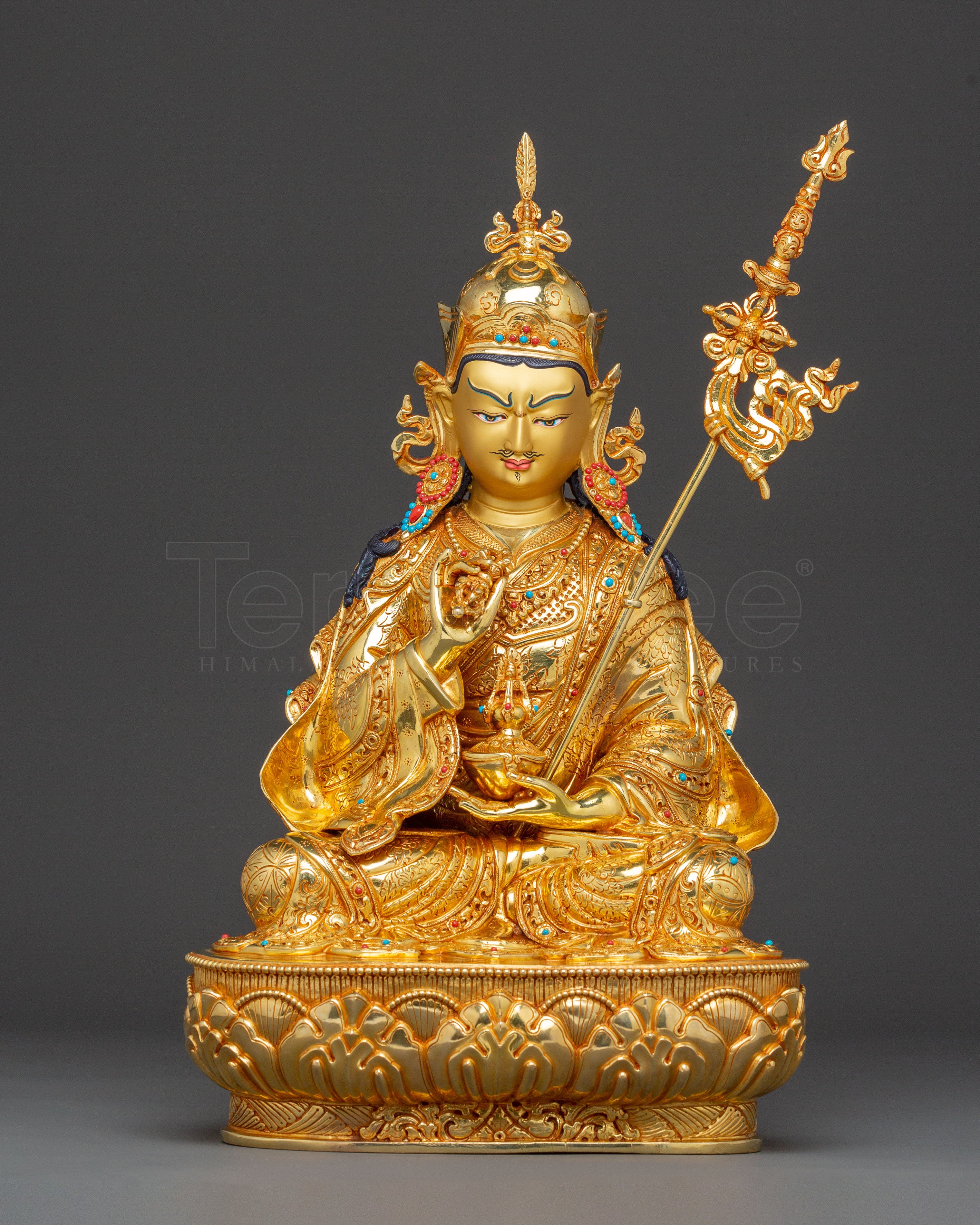 Divine Statue of Guru Tsokye Dorje: Gilded Masterpiece