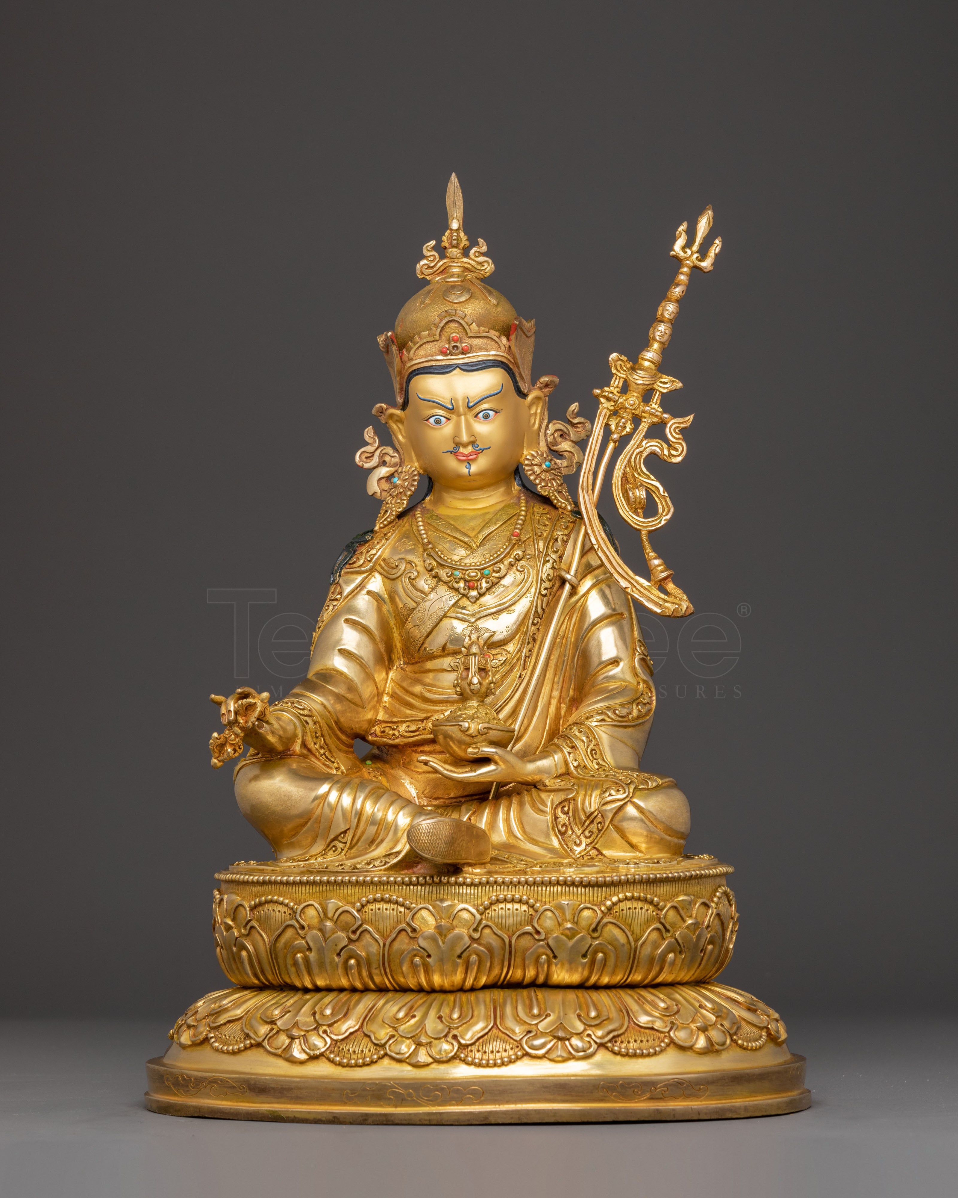 Himalayan Golden Guru Rinpoche Statue 