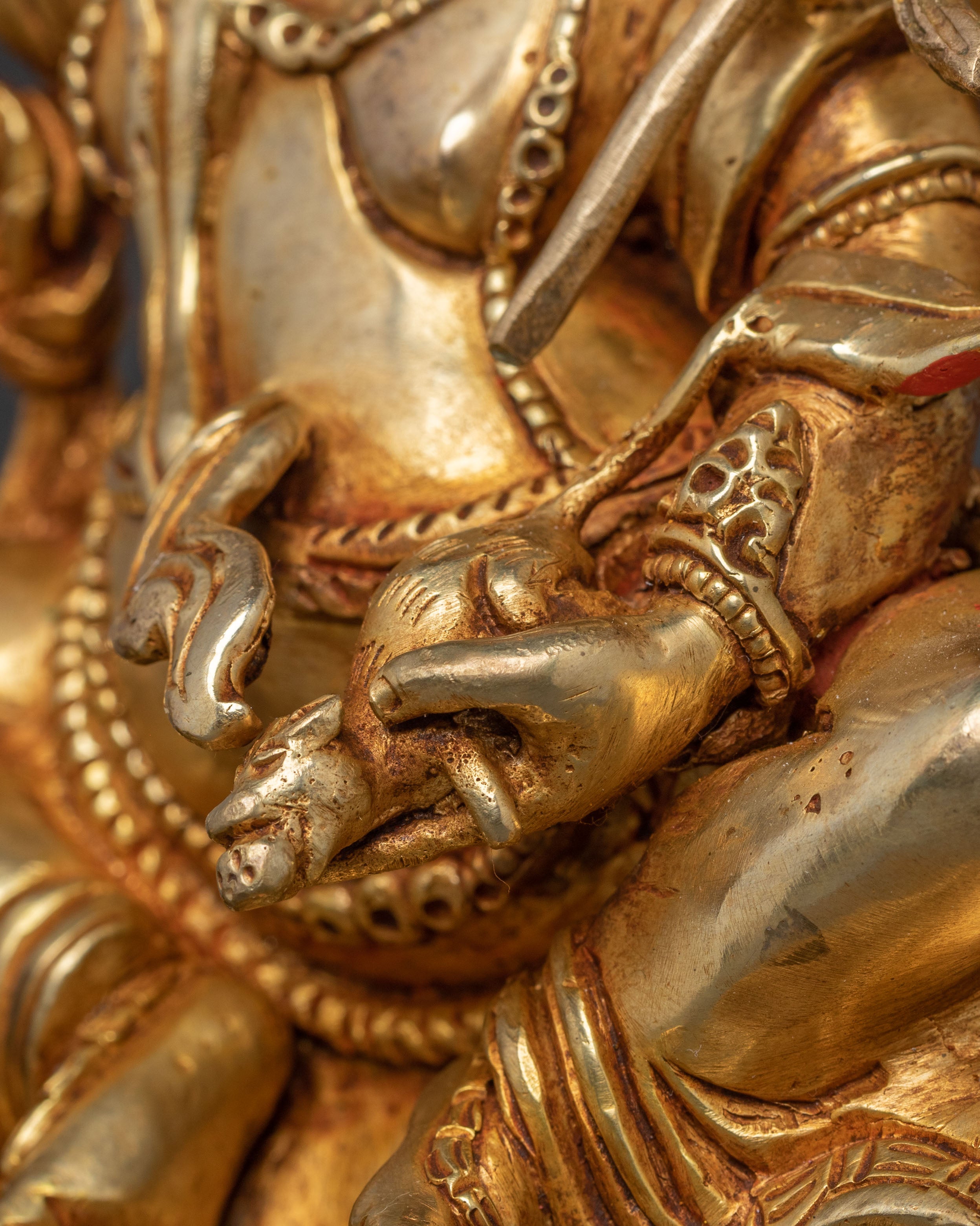 White Dzambhala Altar Statue — Spiritual Art