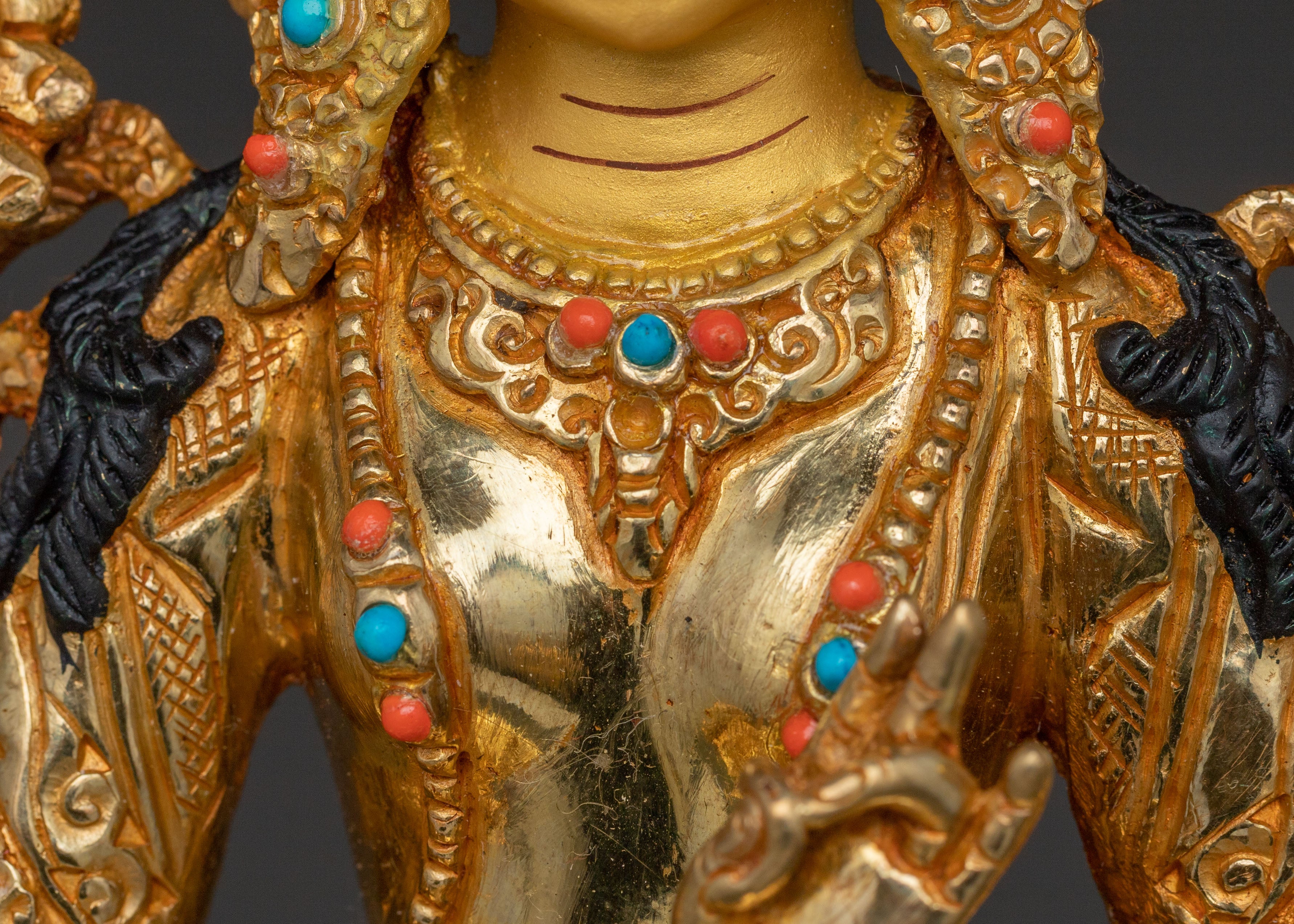 A Radiant 21 Tara Divine Statue Set