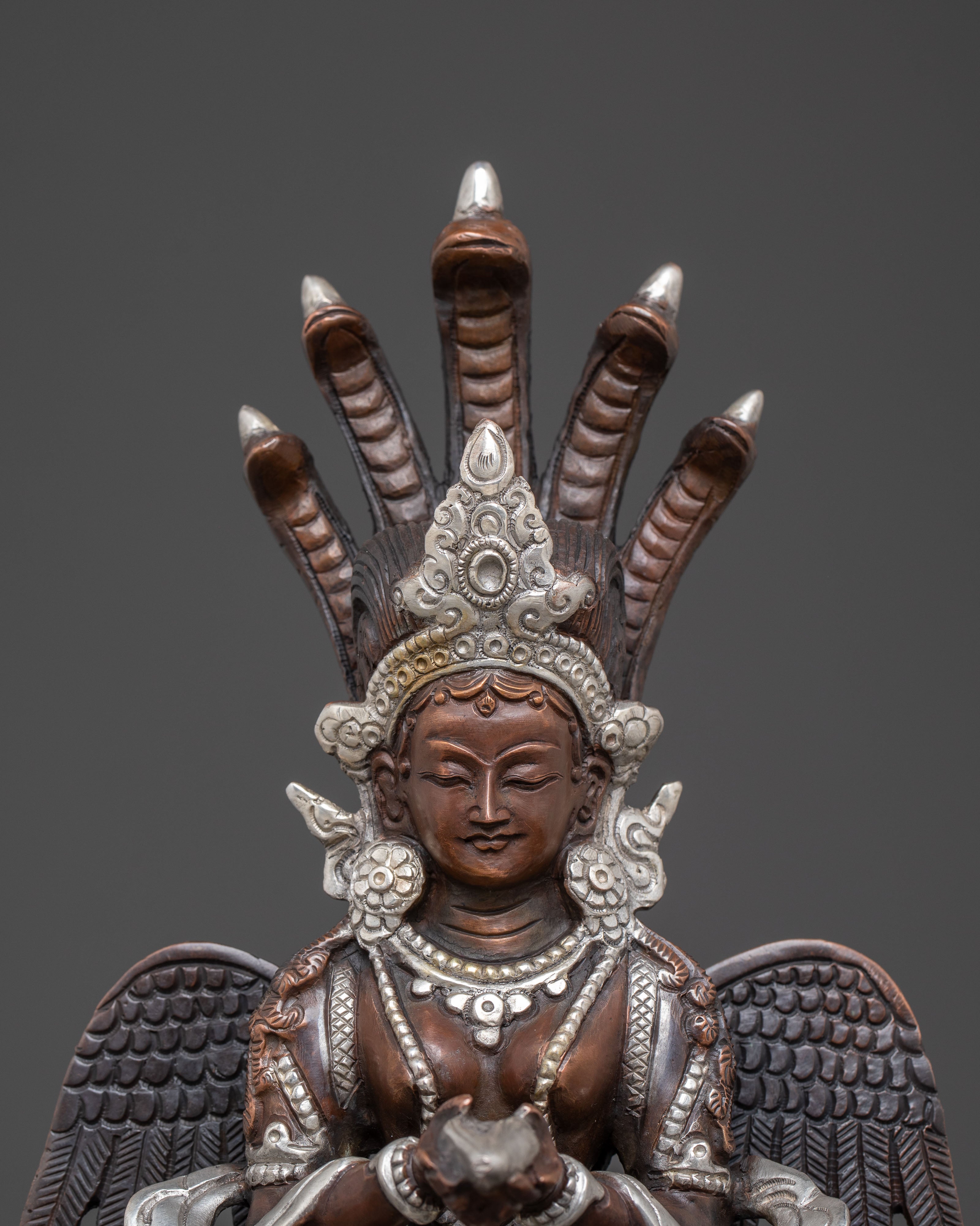 Nagkanya Oxidized Copper Statue – Serene Protector