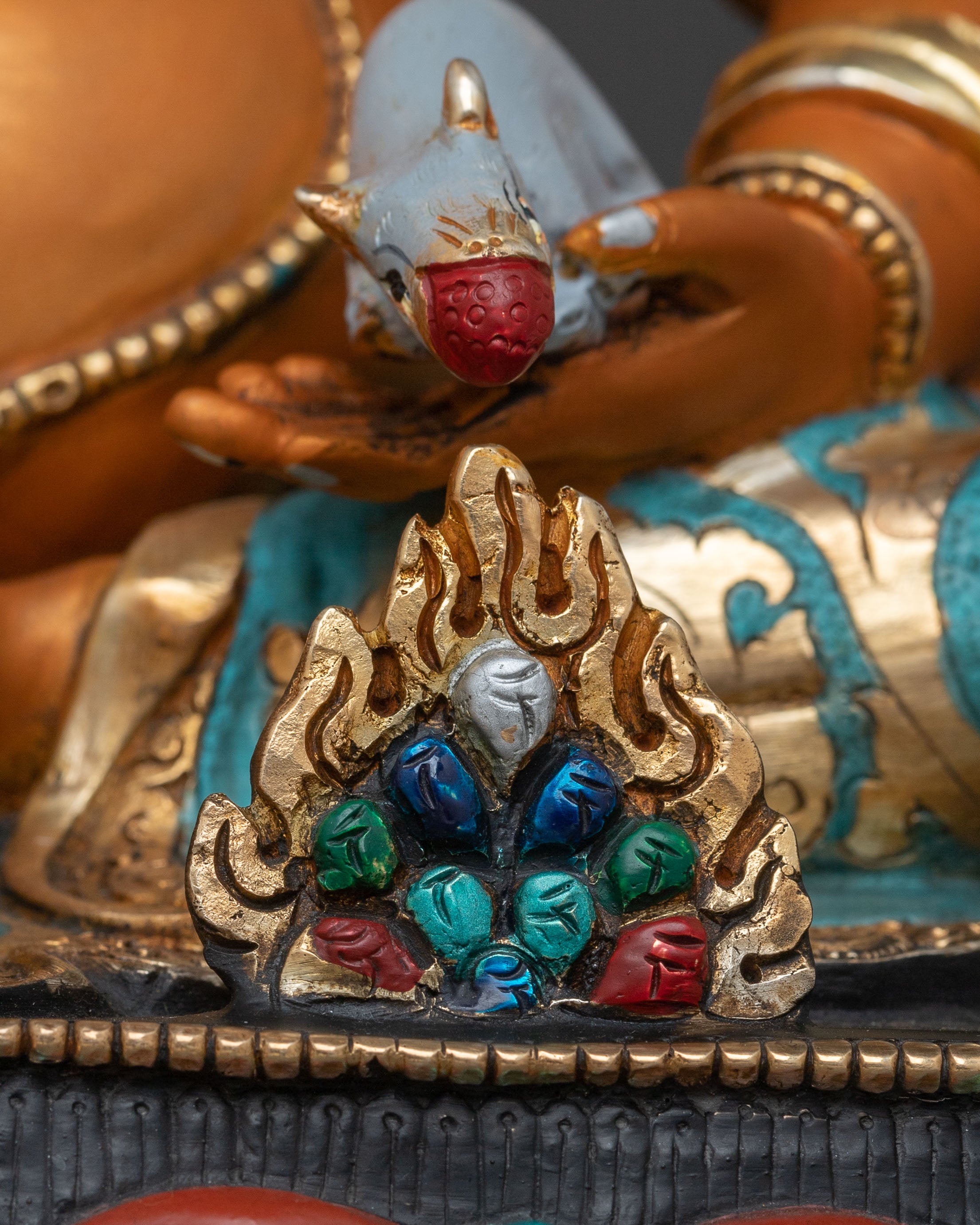Dzambhala God of Wealth Handcrafted Statue — Gilded Copper Masterpiece