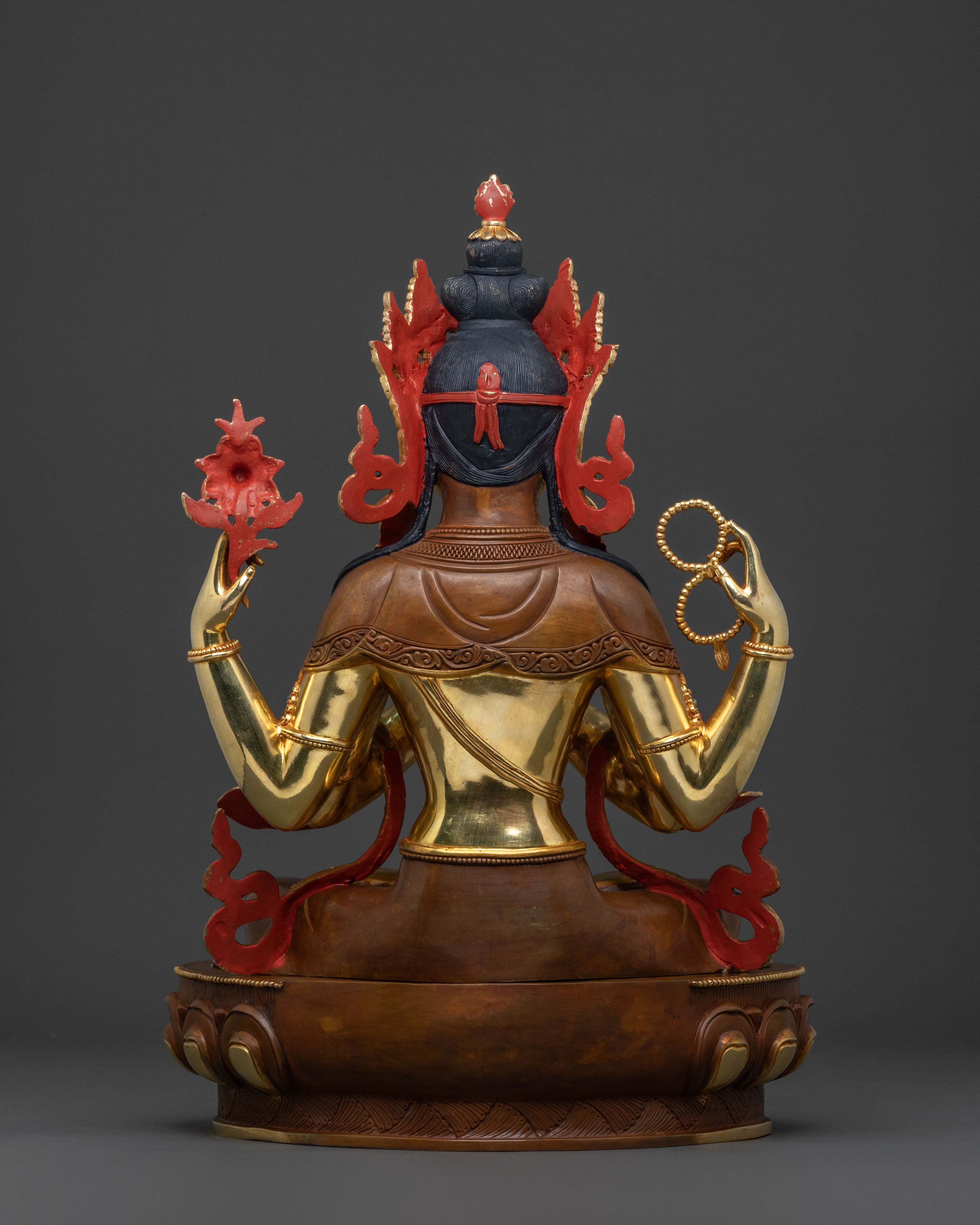 Chenrezig Altar Statue for Rituals | Altar Decor for Spiritual Blessings