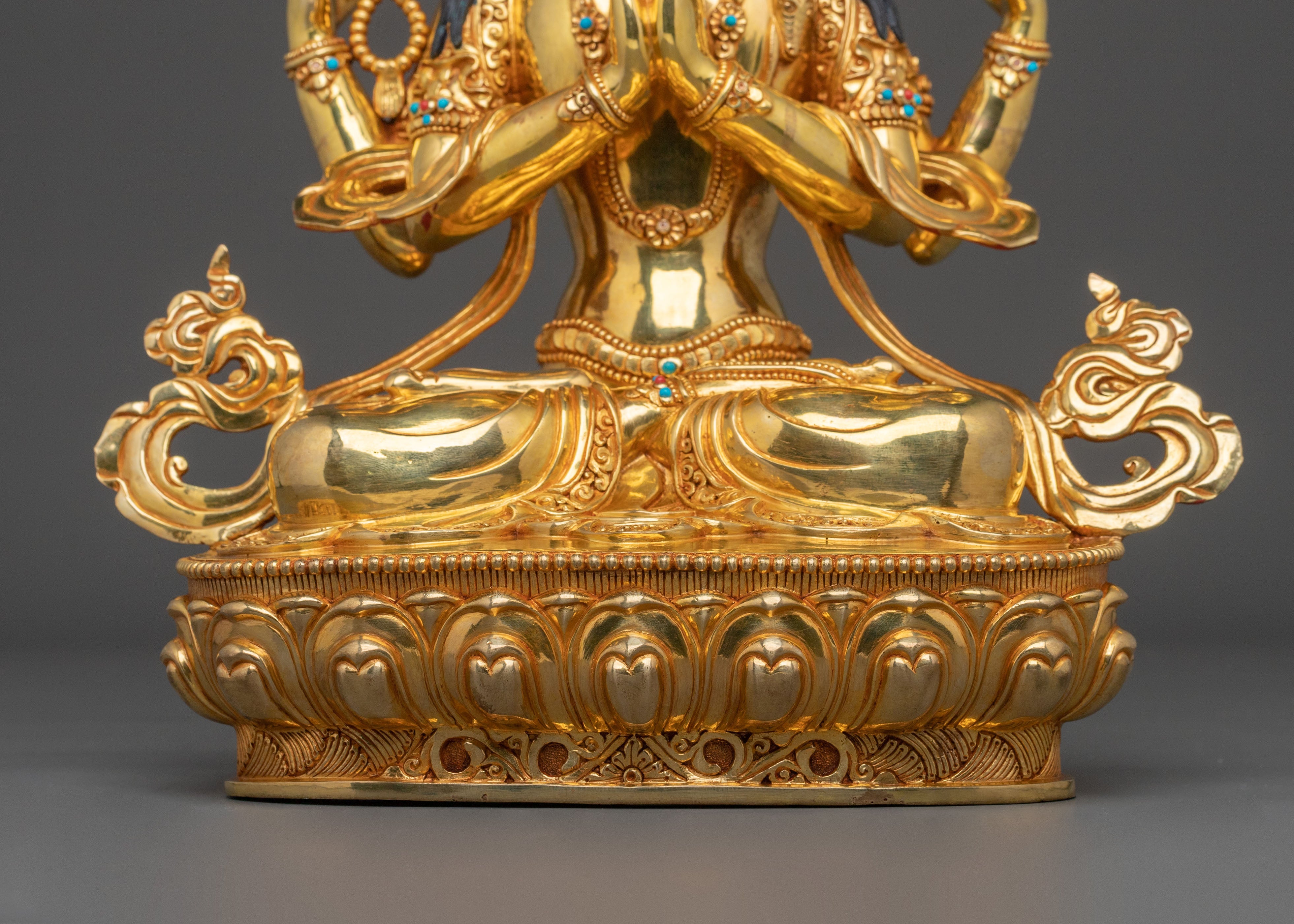 Four Armed Chenrezig Sculpture | Wisdom Icon