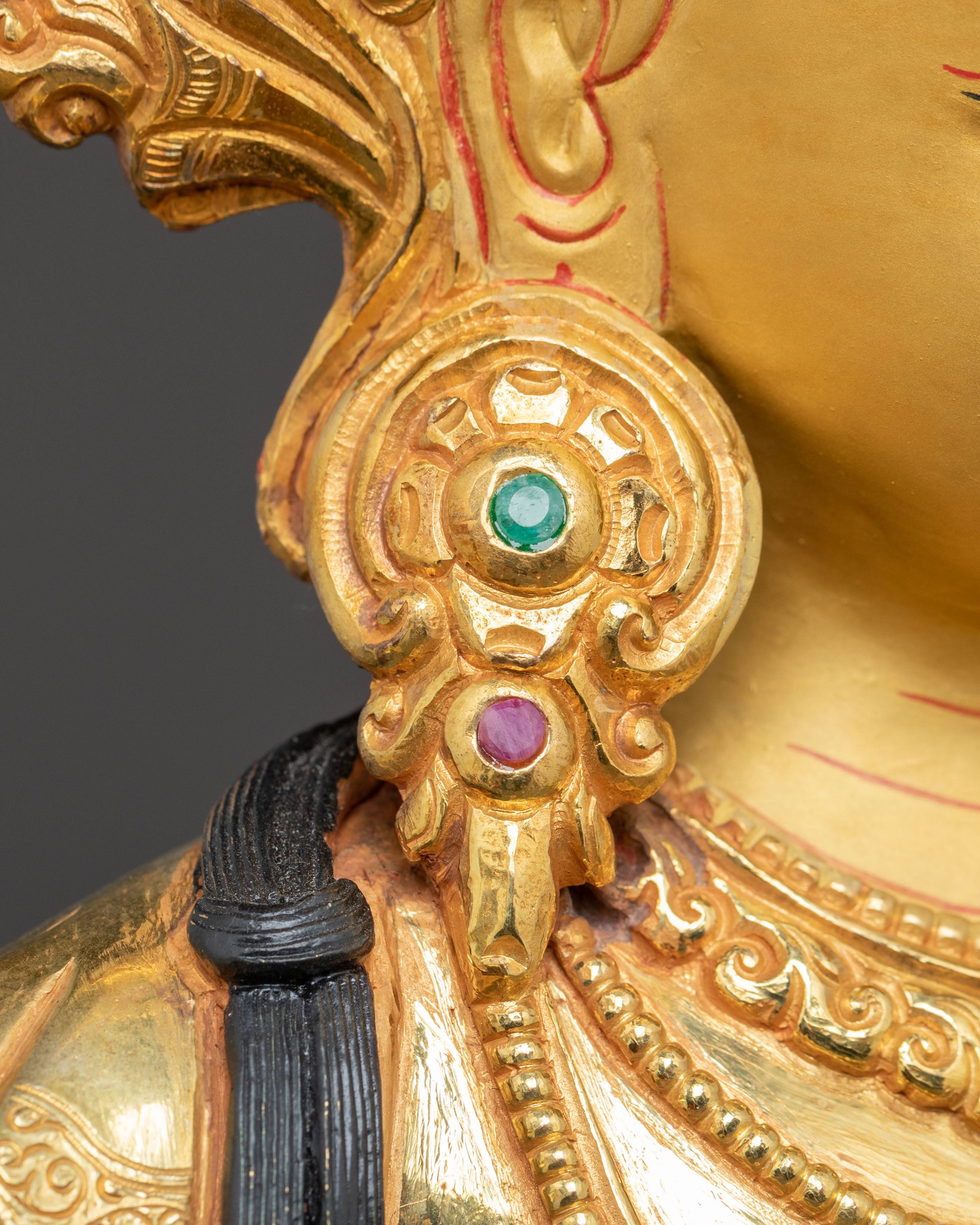 Handmade Dharma Icon Bodhisattva Manjushri Statue | Buddhist Spiritual Decor