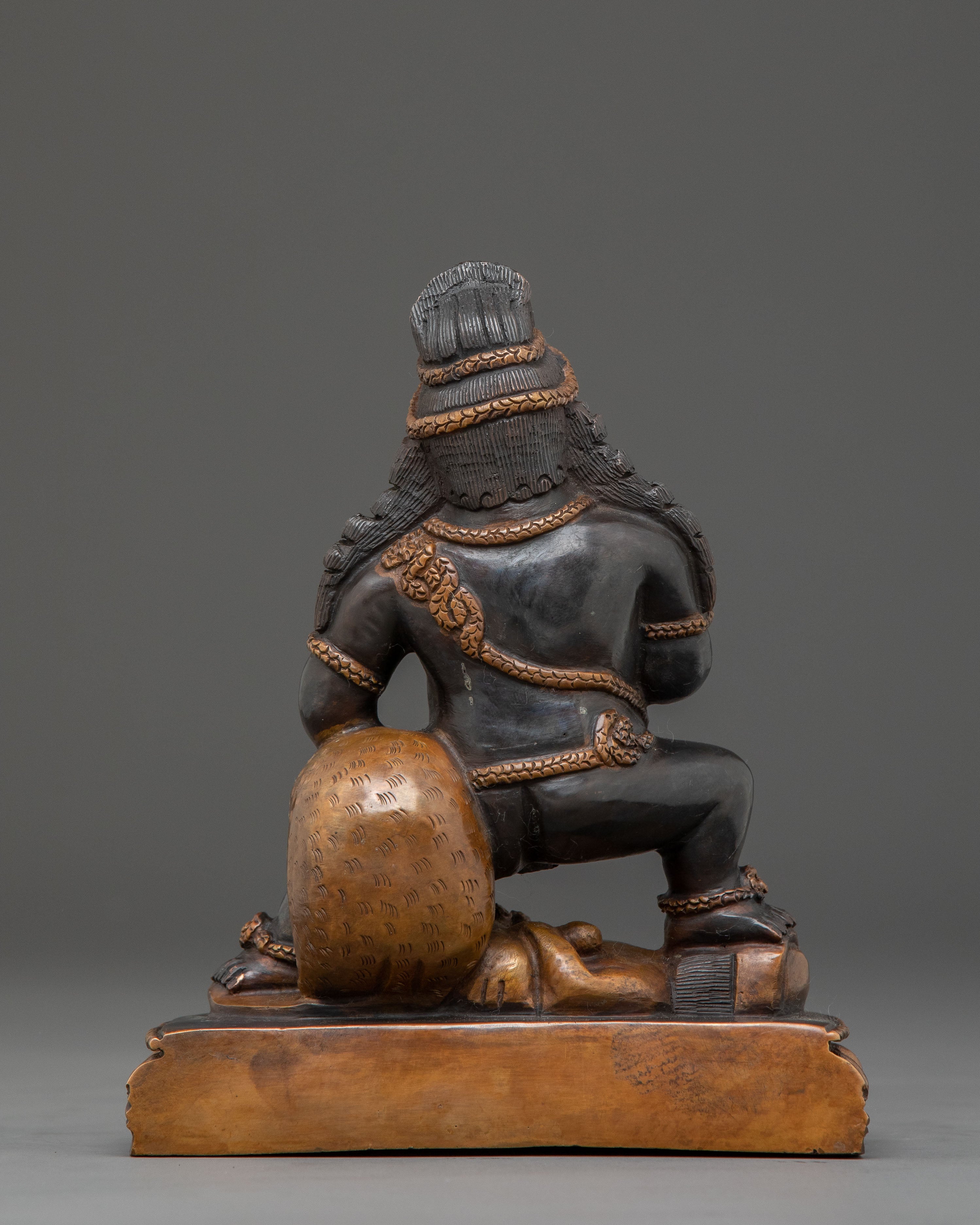 Black Dzambhala Statue | Oxidized Copper Figure