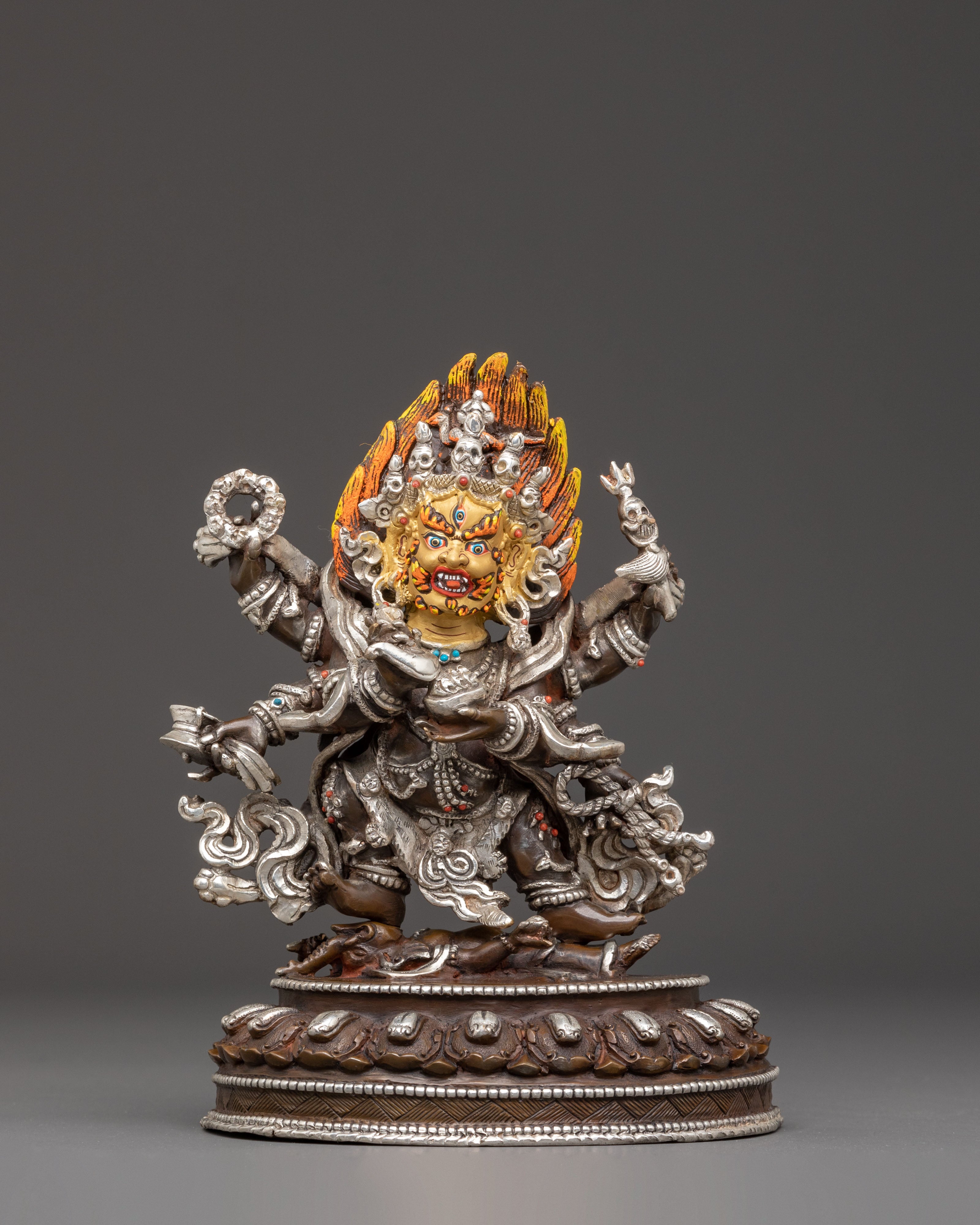 Himalayan Six Armed Mahakala Statue | Protector of Dharma