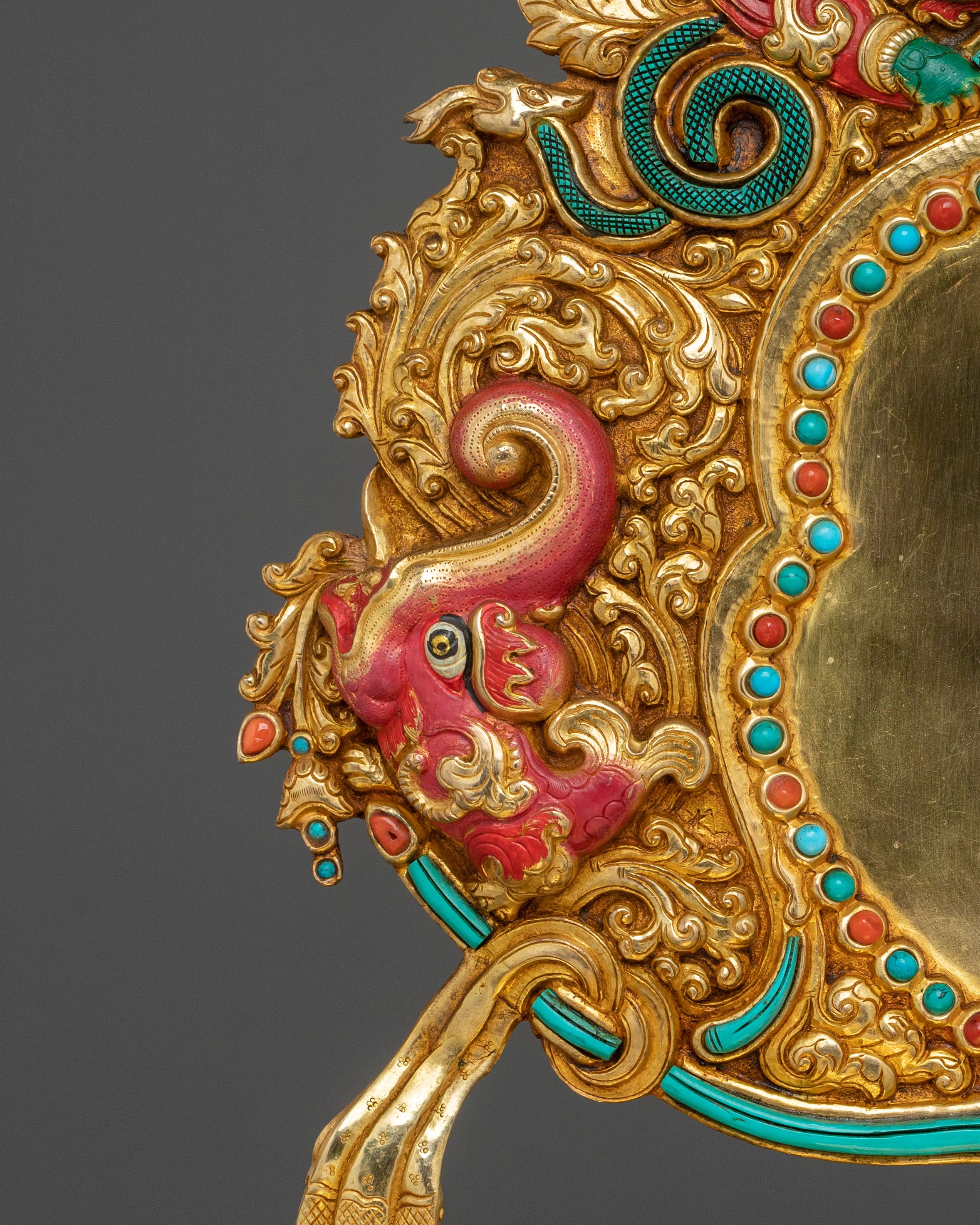 Traditional Handcrafted Throne: 24K Gold Gilded Artistry