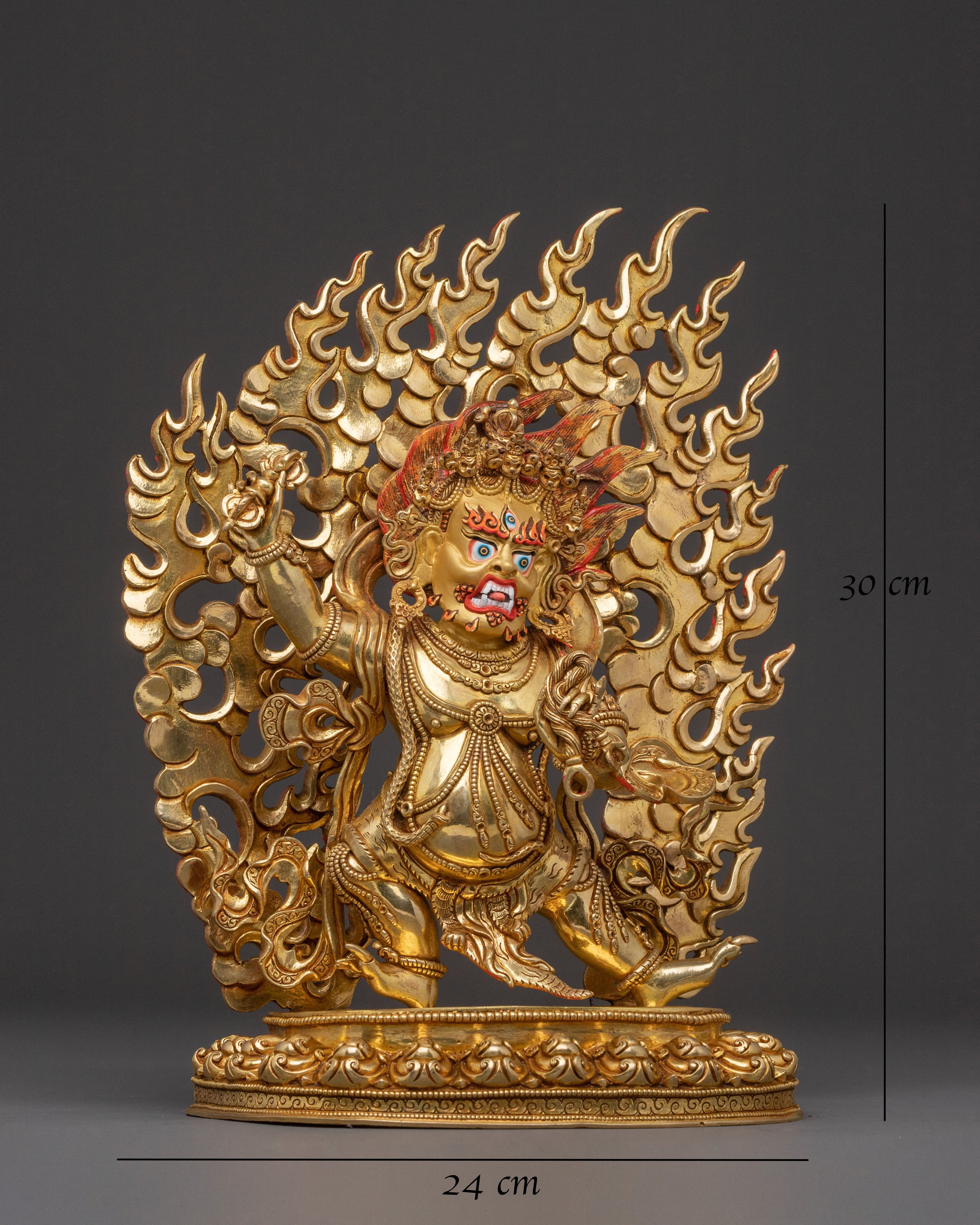 Vajrapani Bodhisattva — Hand-Gilded Copper Sculpture