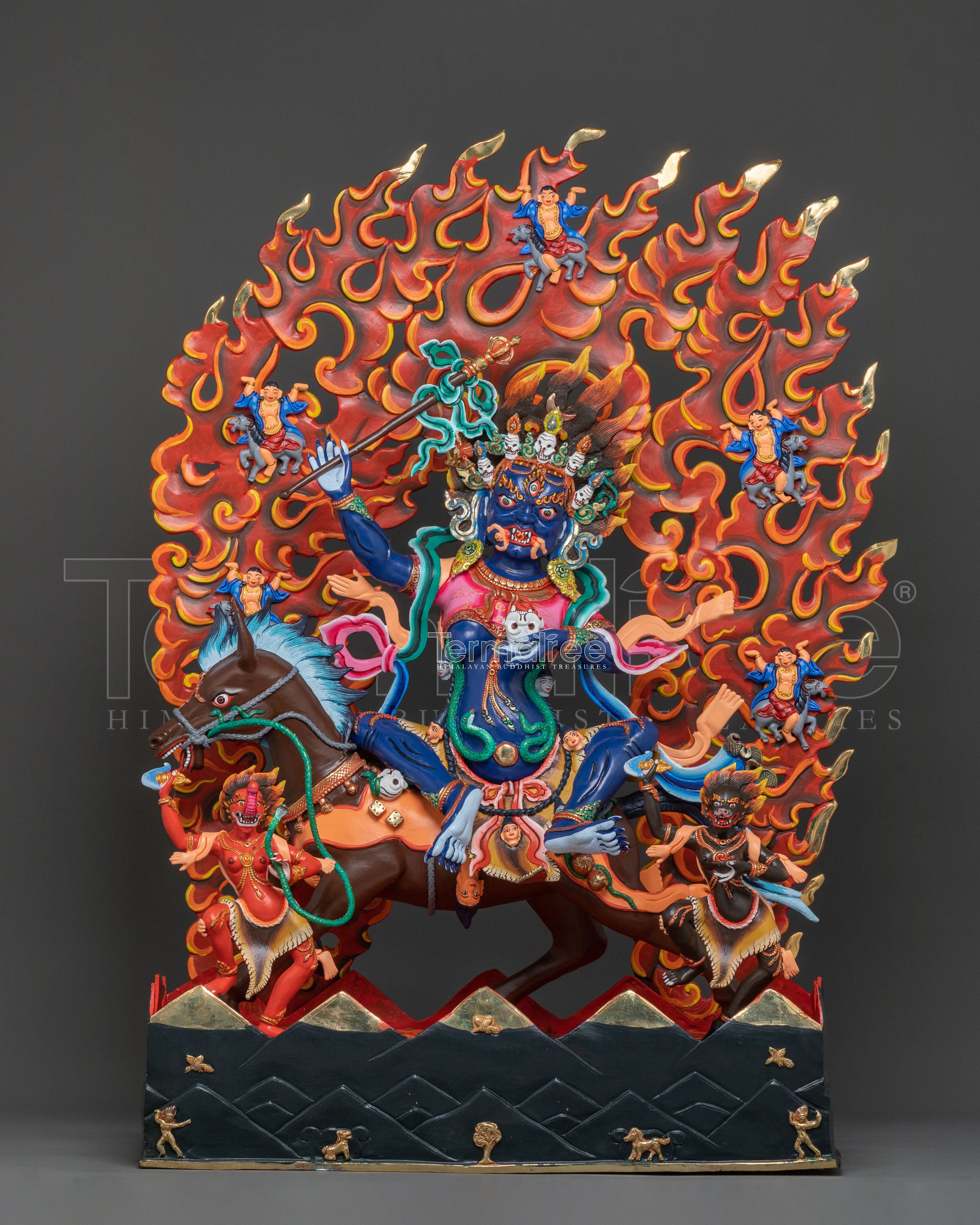 Palden Lhamo Statue: Buddhist Protector of Wisdom & Courage