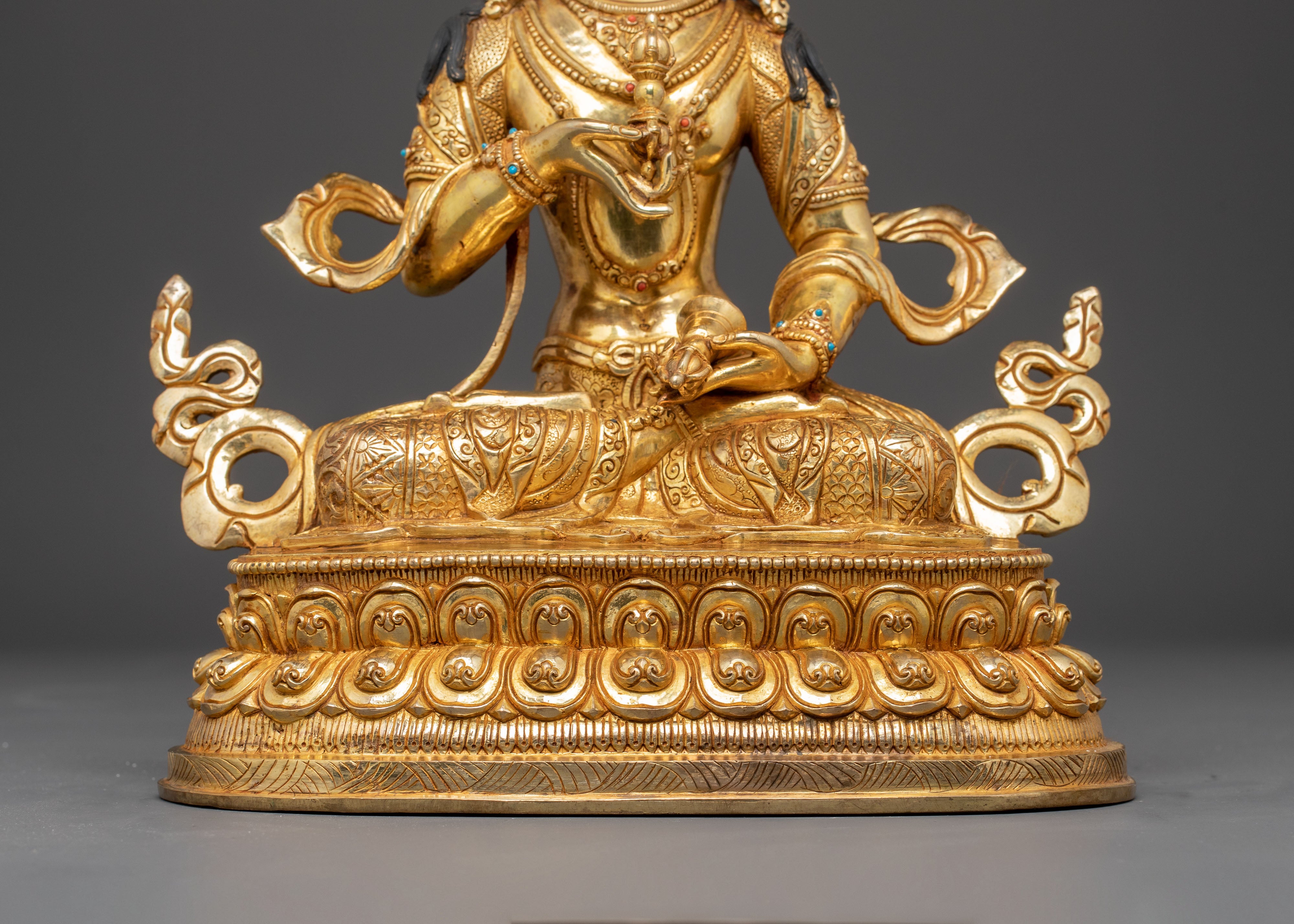 Handmade Vajrasattva Golden Statue for Purification | Traditional Artwork