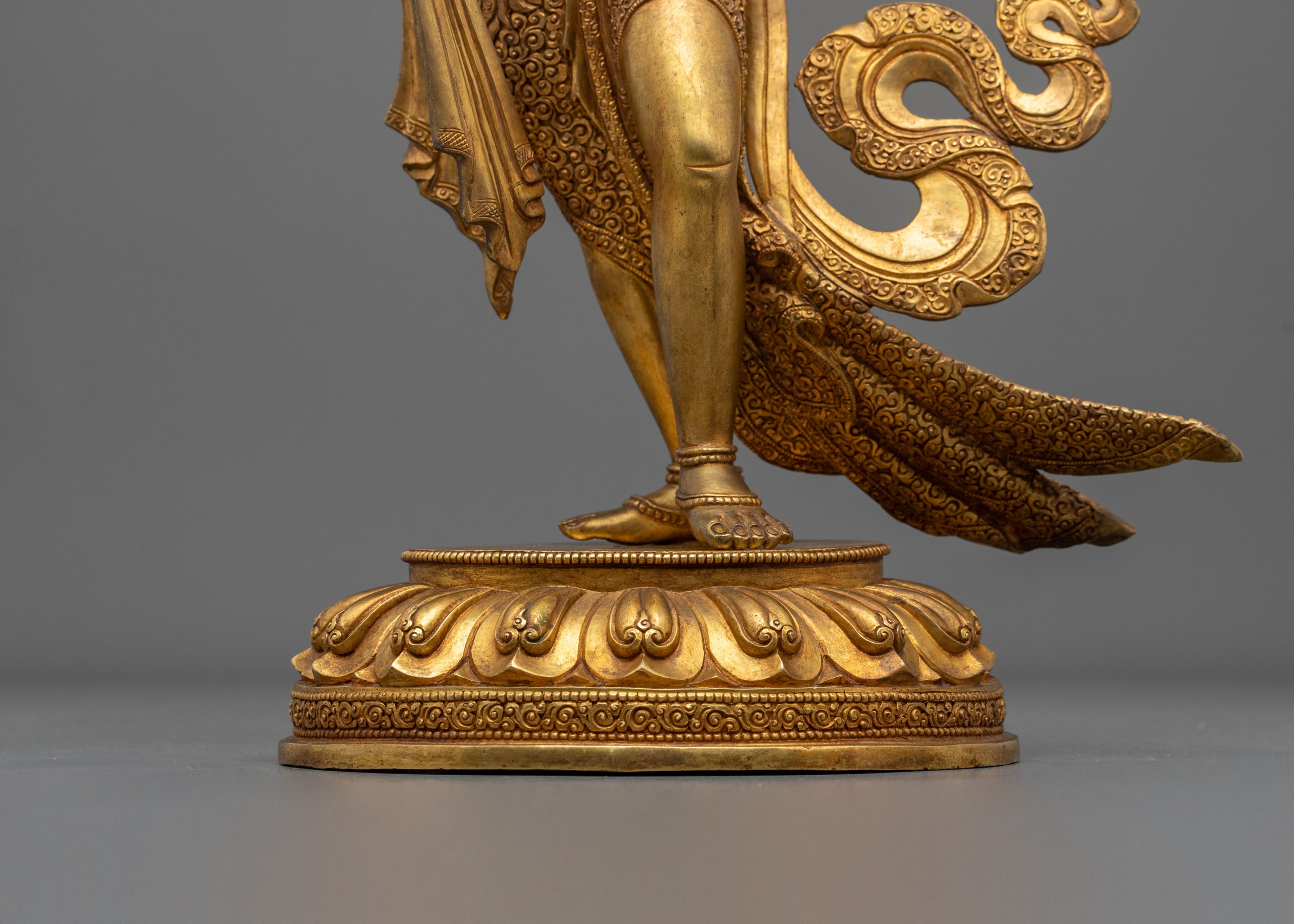 Radiant Handmade Standing Tara Sacred Sculpture