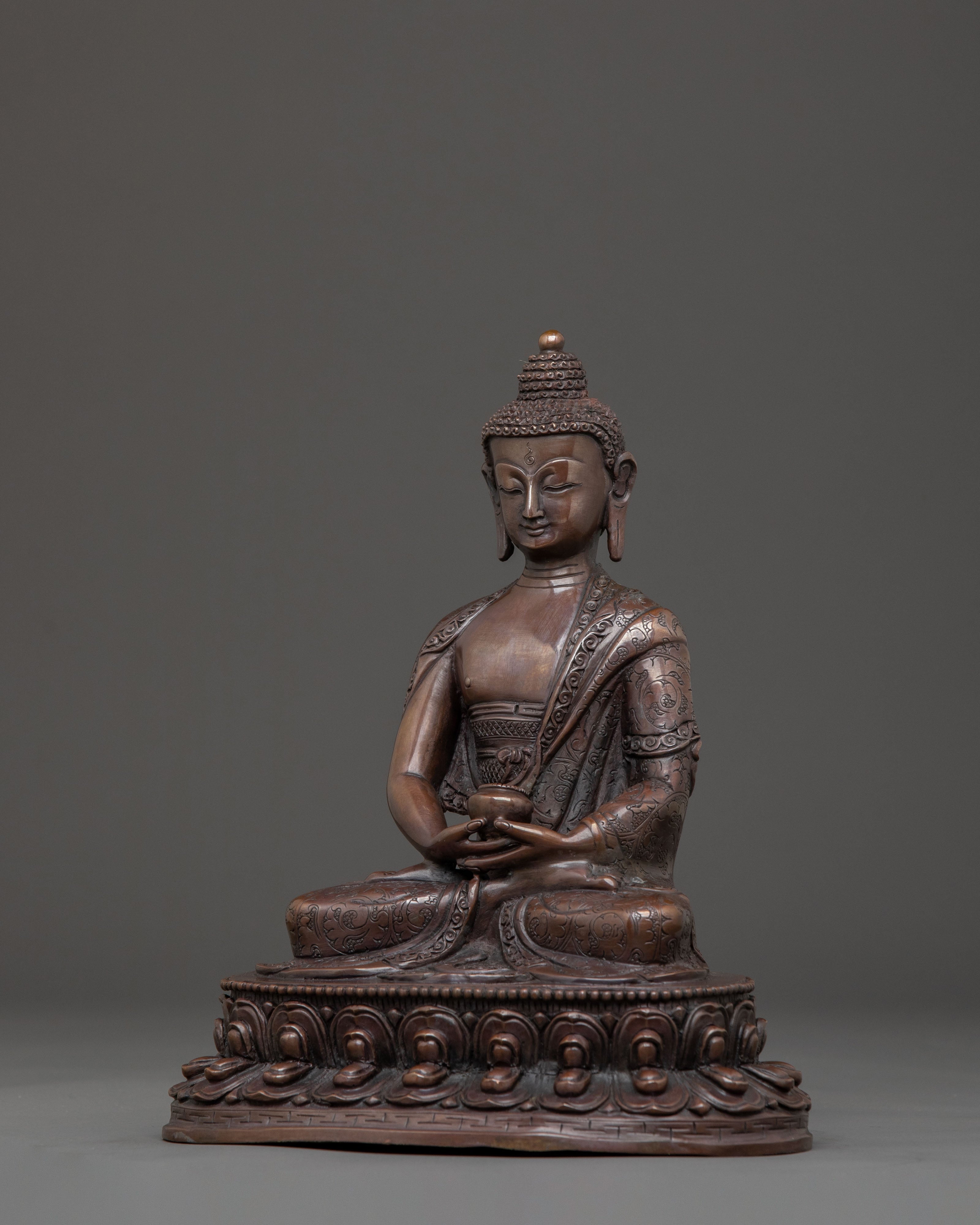Amitabha Buddha Statue | Oxidized Copper Serenity