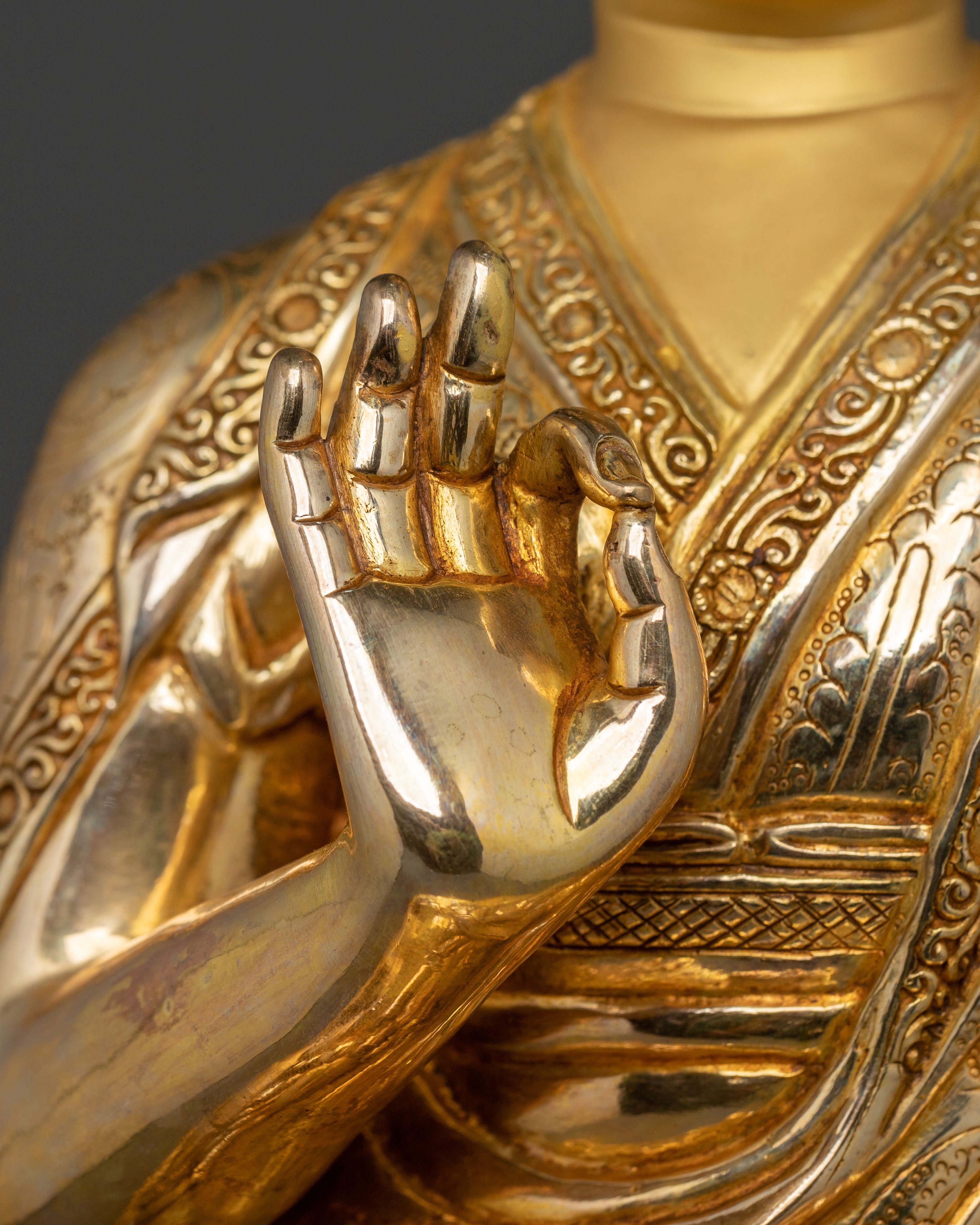 Tsongkhapa Statue with Disciples | Sacred Set