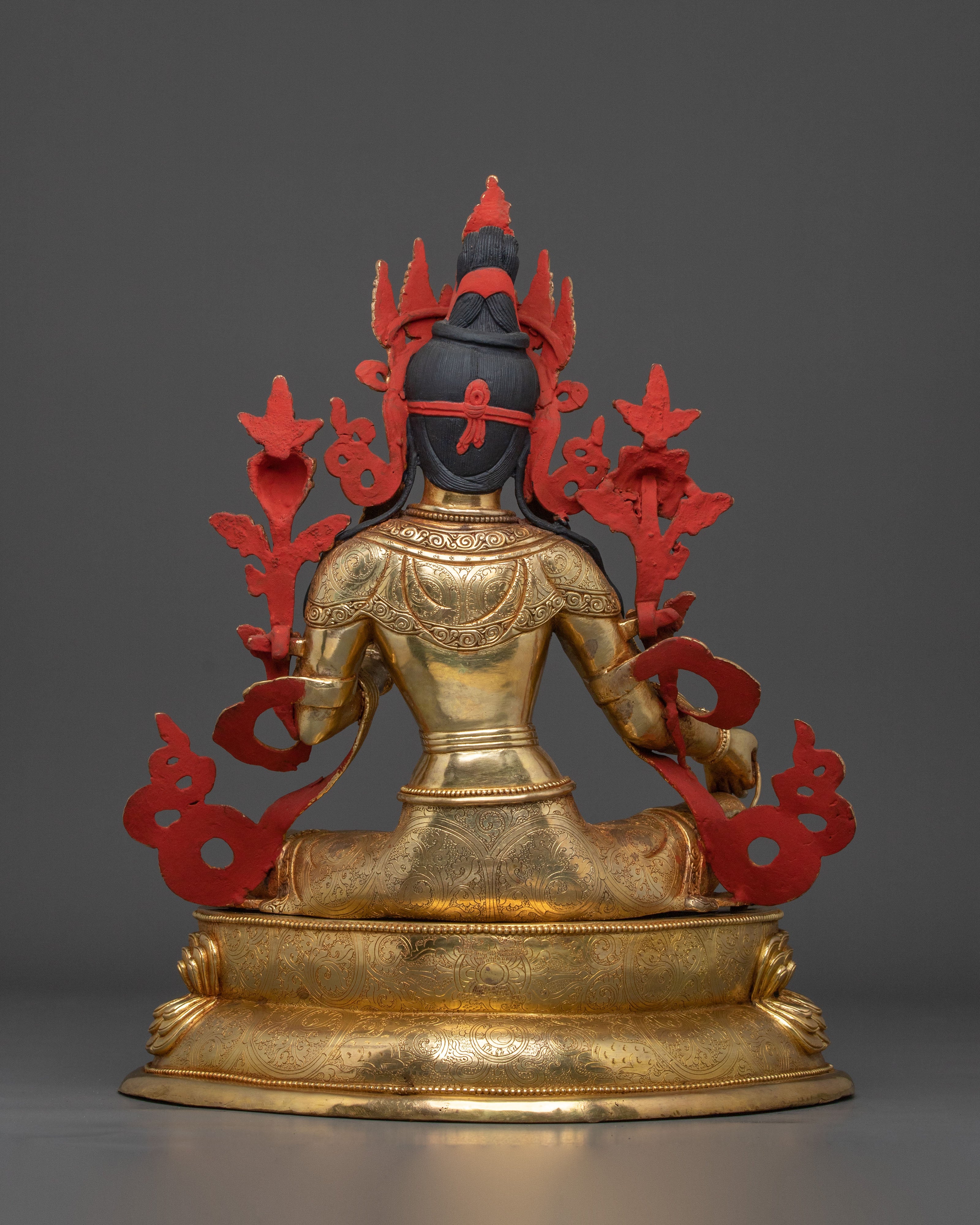 Green Tara Himalayan Sacred Sculpture | Symbol of Longevity and Blessings
