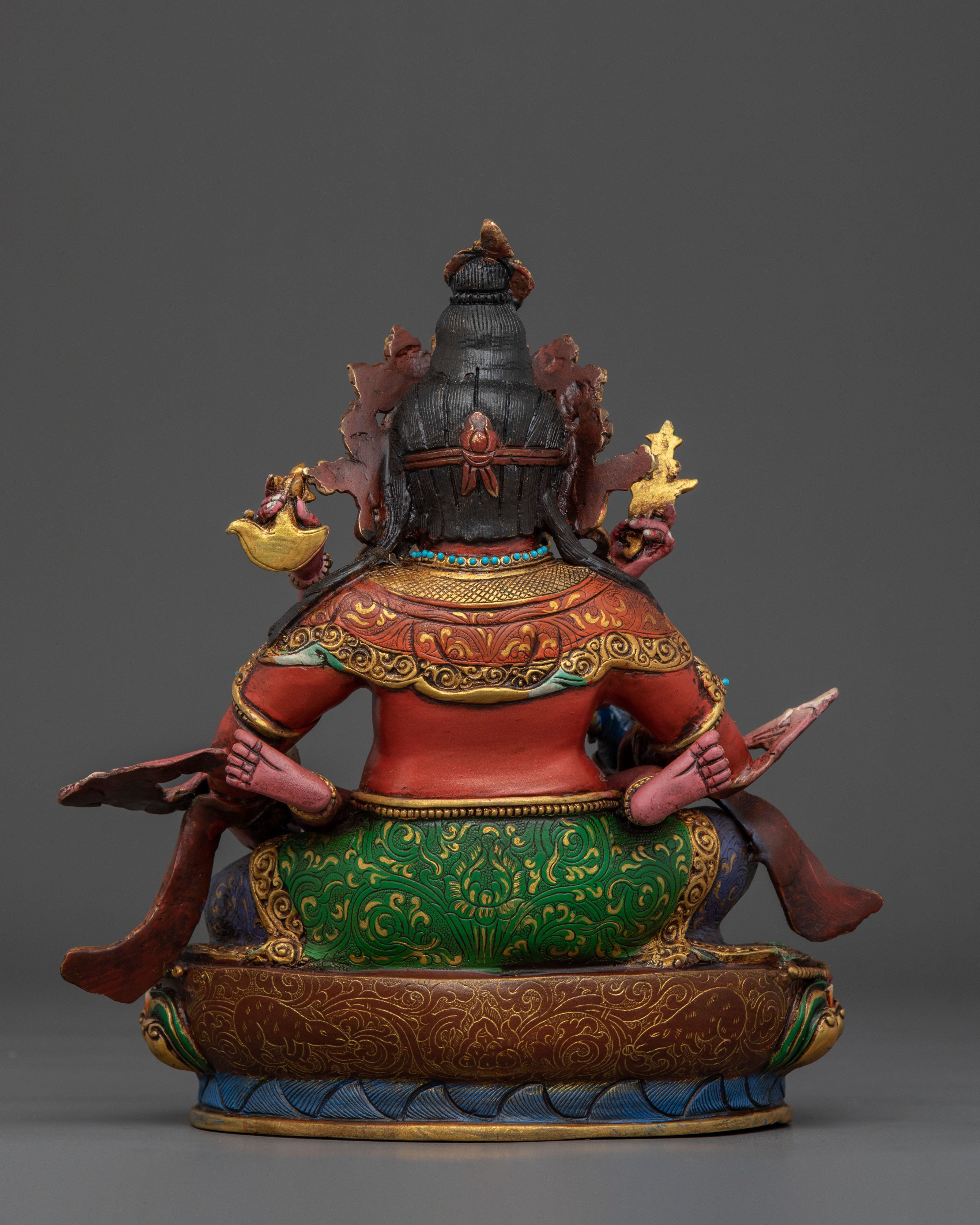 Red Dzambhala Statue | Tibetan Buddhist Deity