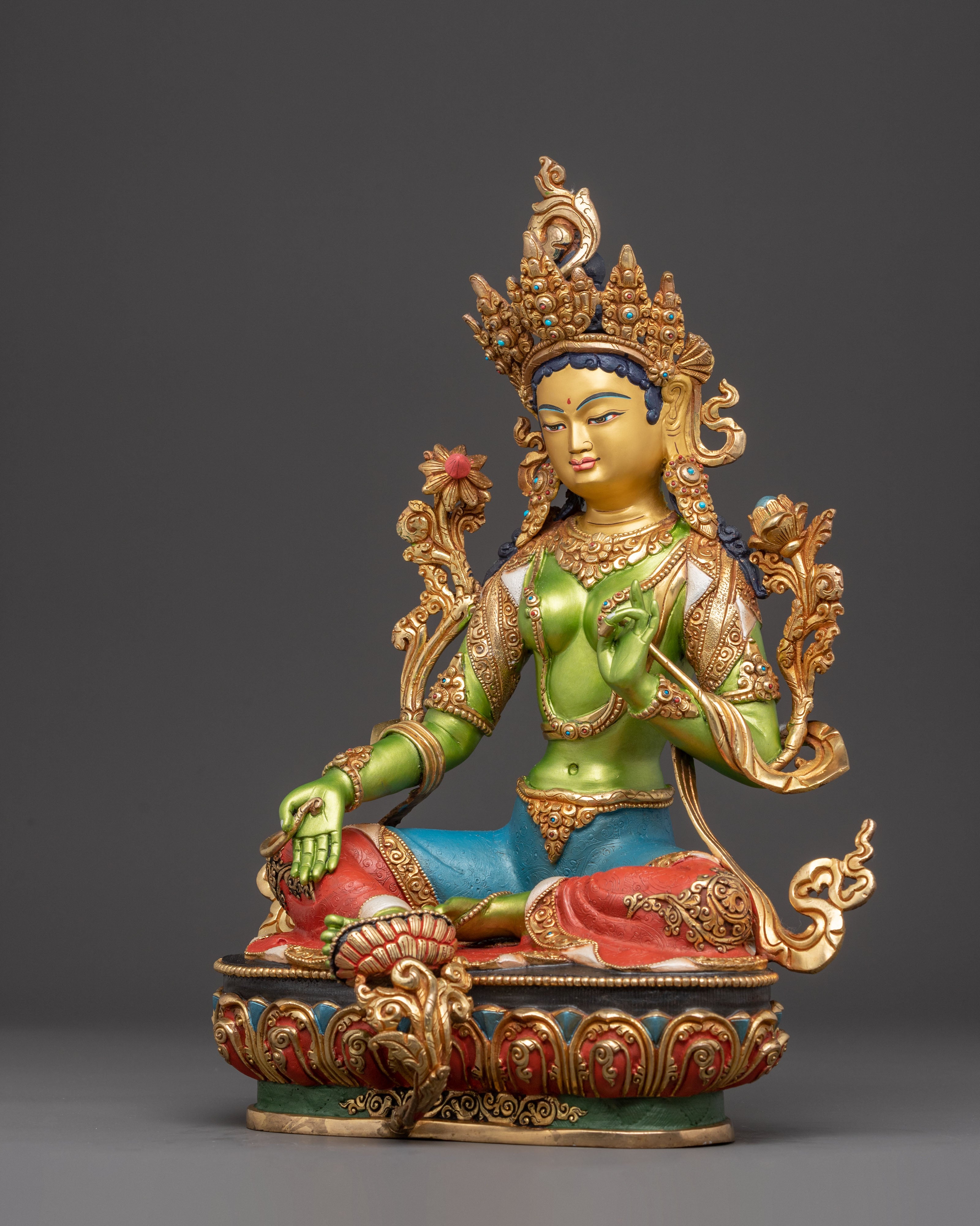 Sacred Statue of Mother Green Tara | Compassionate Protector