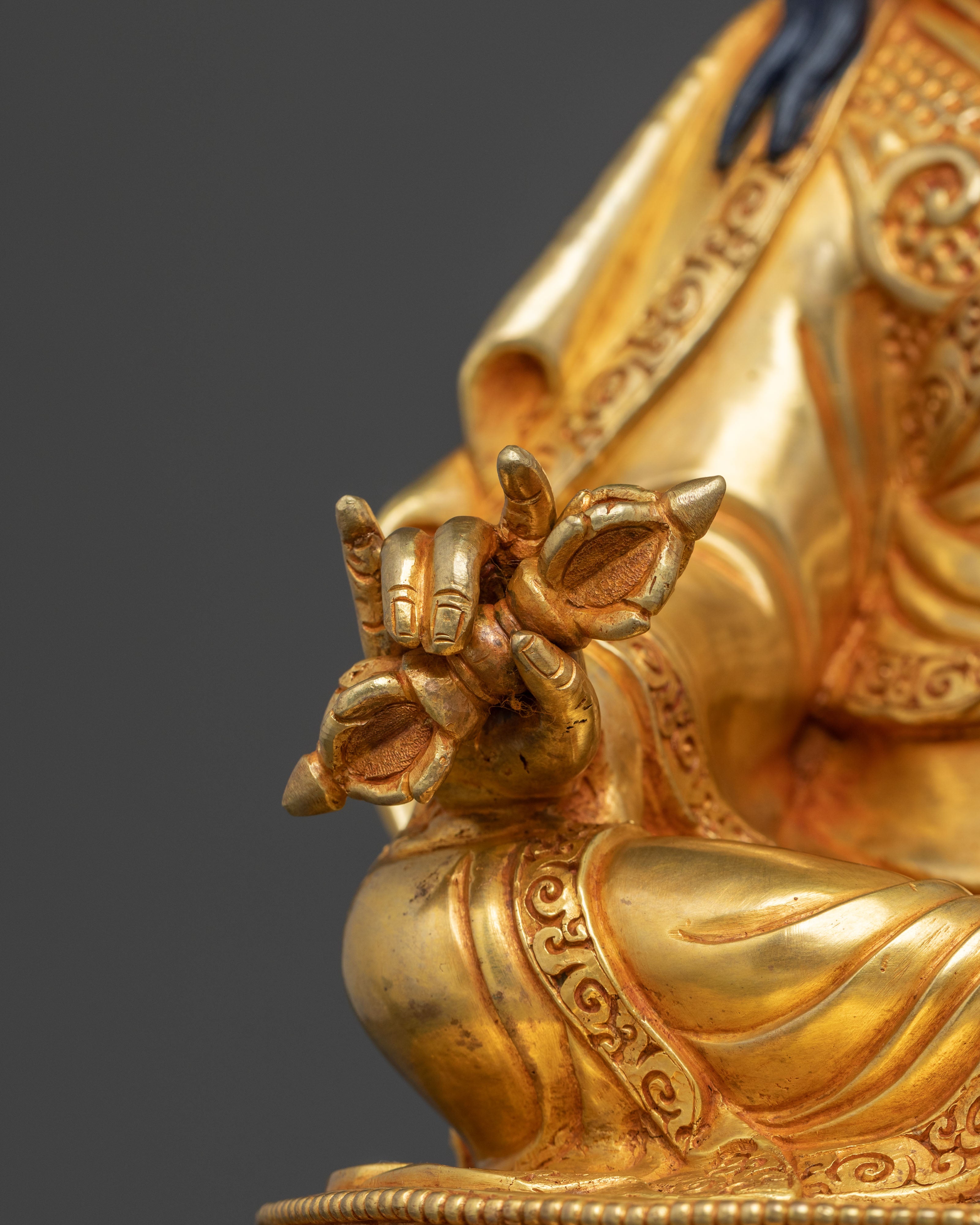 Guru Rinpoche 24K Gold Gilded Divine Sculpture