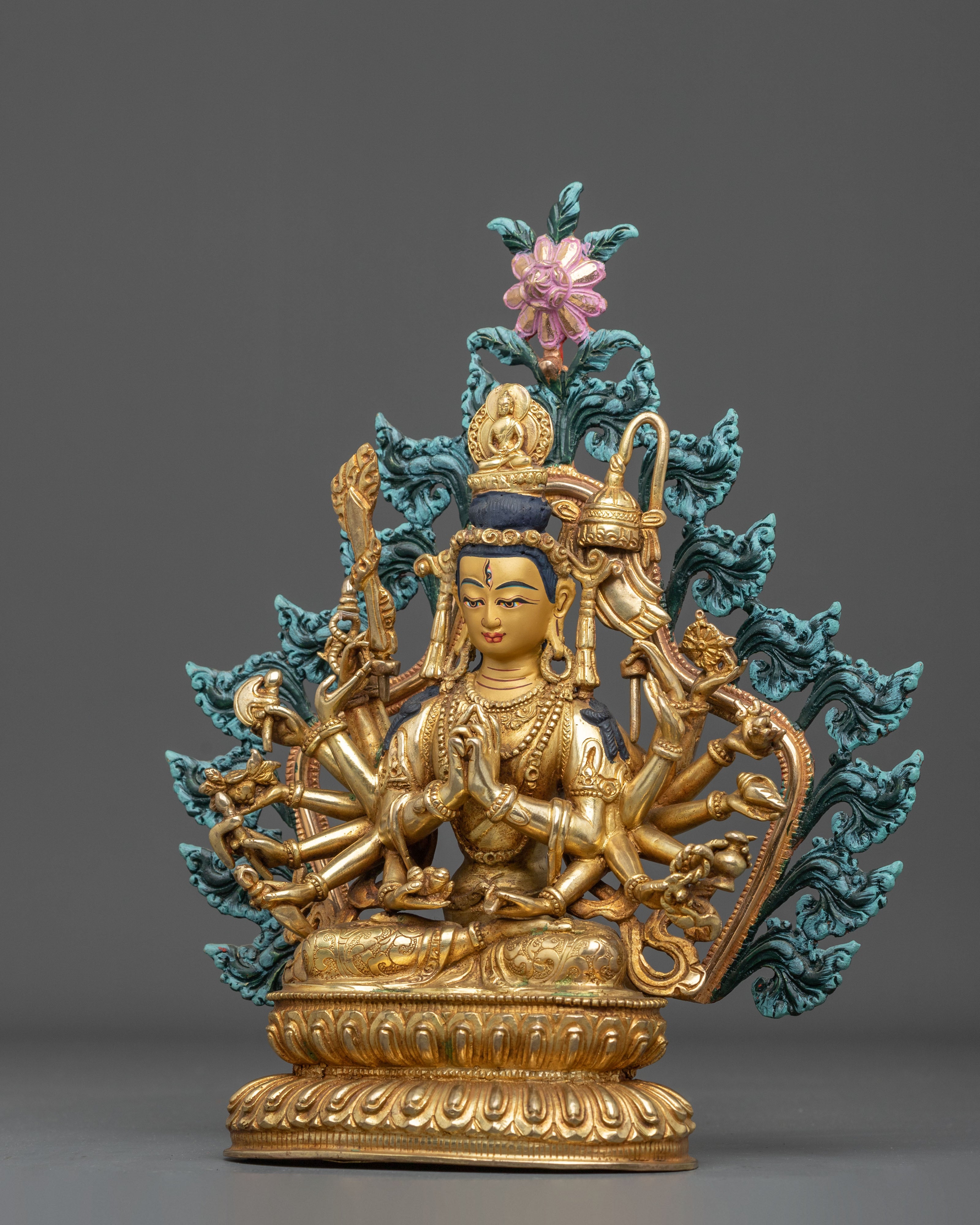 Chundi Statue of Protection | 24K Gold Gilded Goddess Figurine