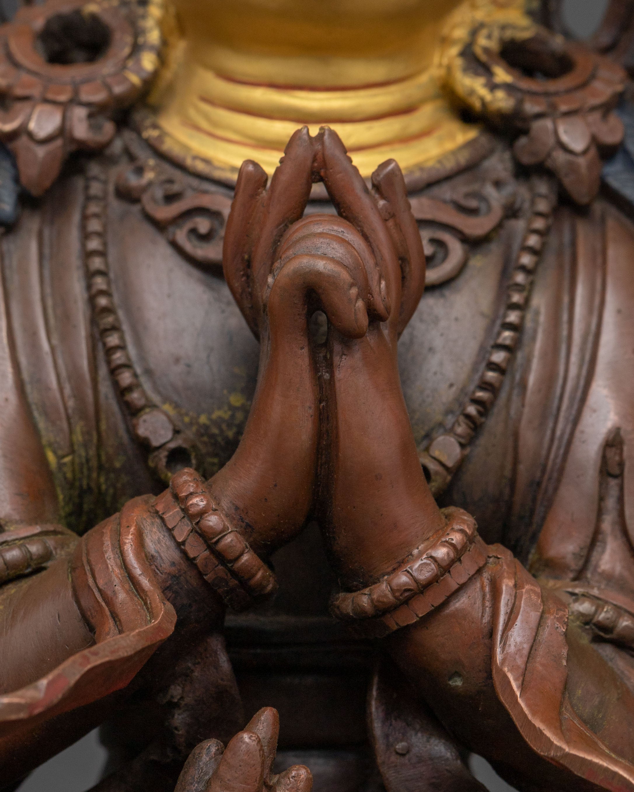 Sacred Chundi Sculpture | Oxidized Copper Figurine